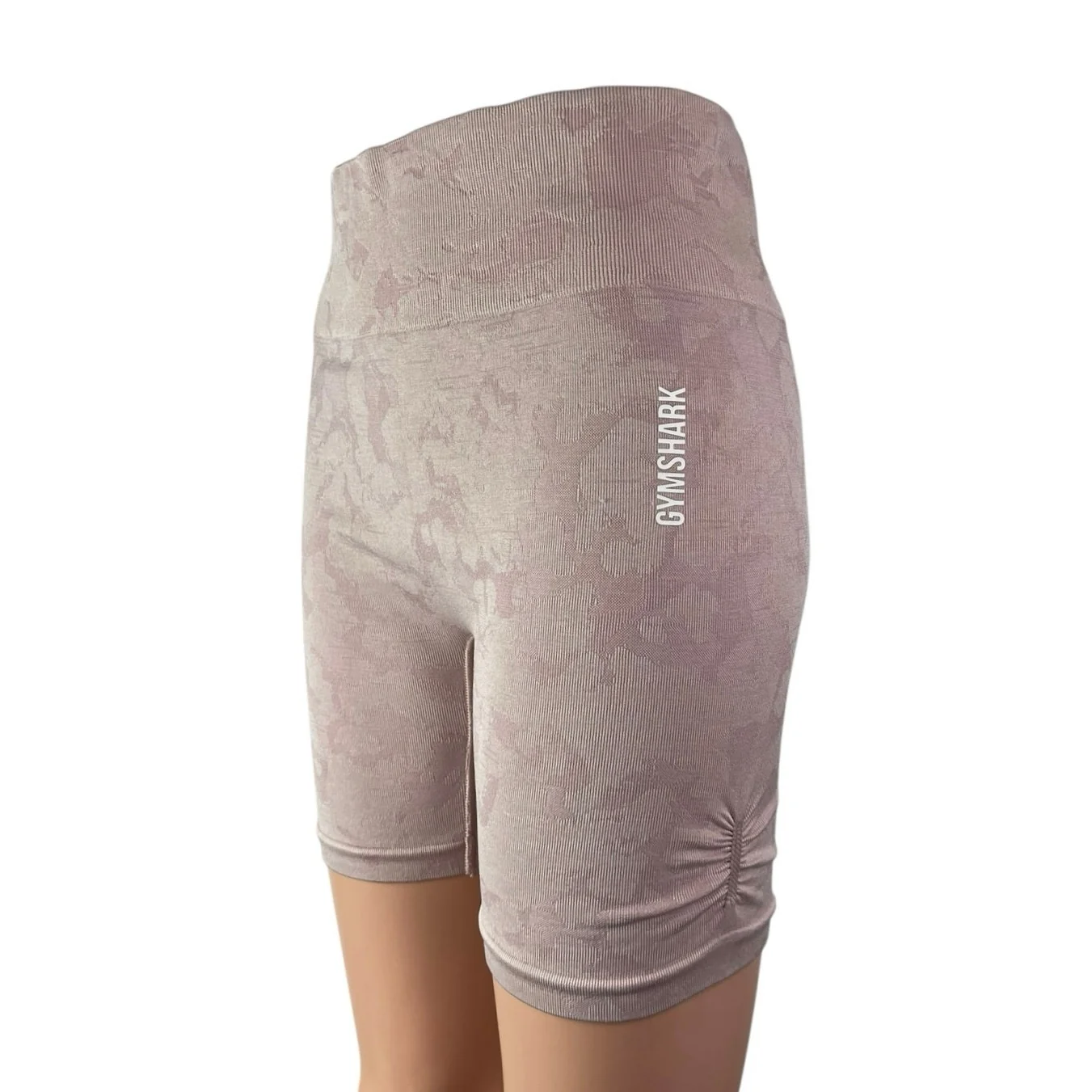 Gymshark Pink Camo High Rise Yoga Workout Running Athletic Biker Shorts Size L - Image 2