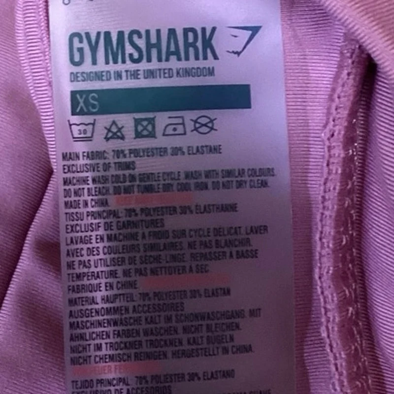 Gymshark Pink Strappy Asymmetric One Shoulder Fitness Activewear Sports Bra XS - Image 3