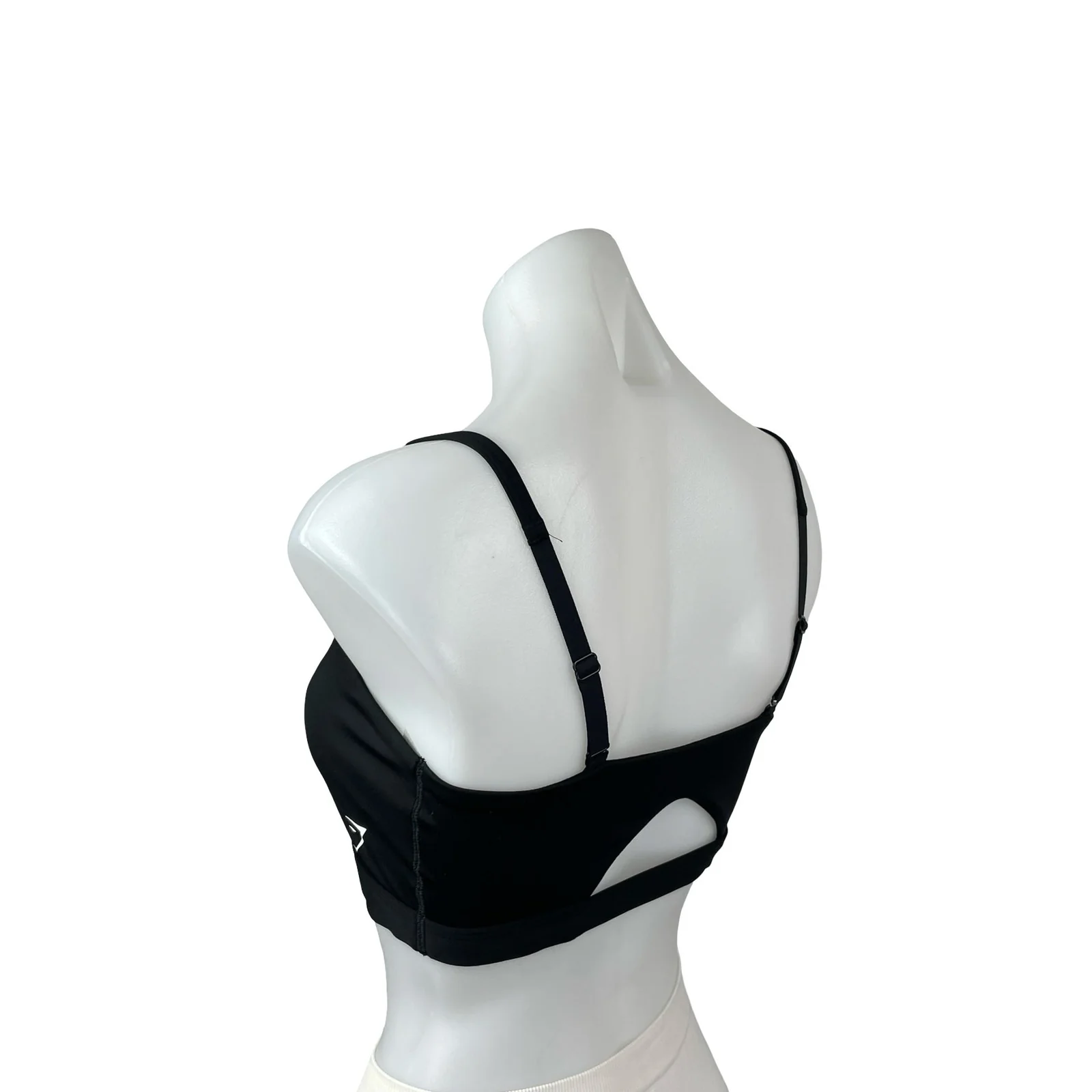 Gymshark Women's Black Yoga Running Workout Athletic Sports Bra Crop Top Size M - Image 4