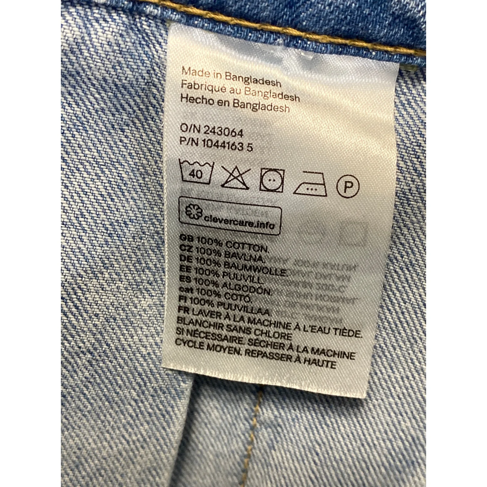 H&M Divided Blue Pleated High Waist Mini Skater Flare A-Line Denim Skirt Size 0 - Image 4