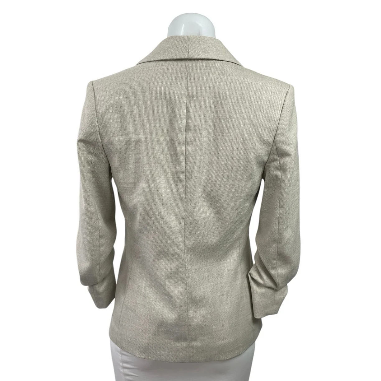 H&M Women's Gray Shawl Lapel Collar Long Sleeve Open Blazer Coat Jacket Size XXS - Image 3