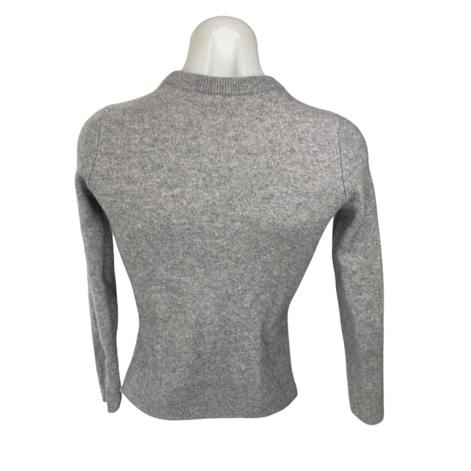 Halogen Women's Gray 100% Cashmere Long Sleeve Mock Neck Sweater Top Size XS - Image 2