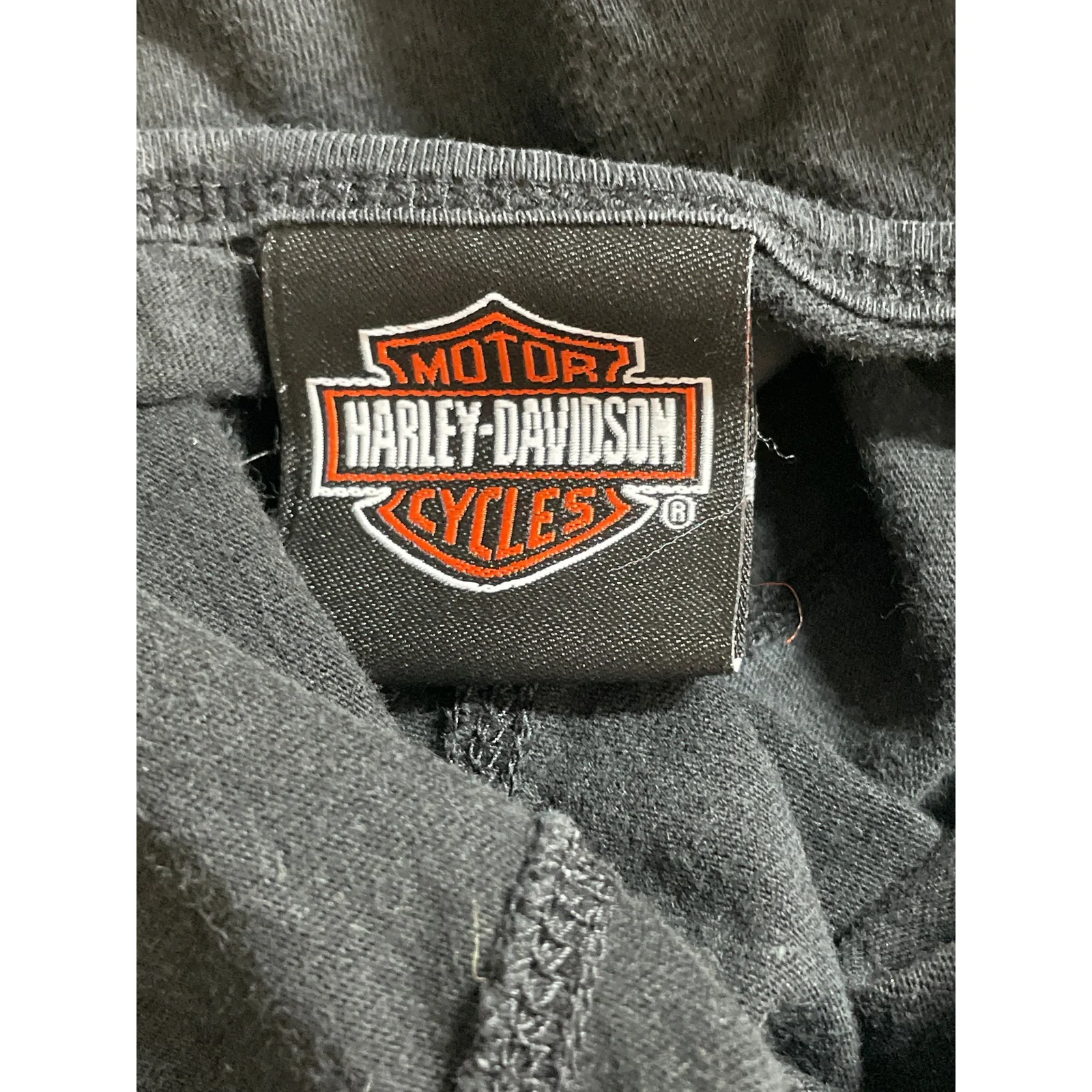 Harley Davidson Women's Black Embroidered Logo Short Sleeve T Shirt Tee Top S - Image 5