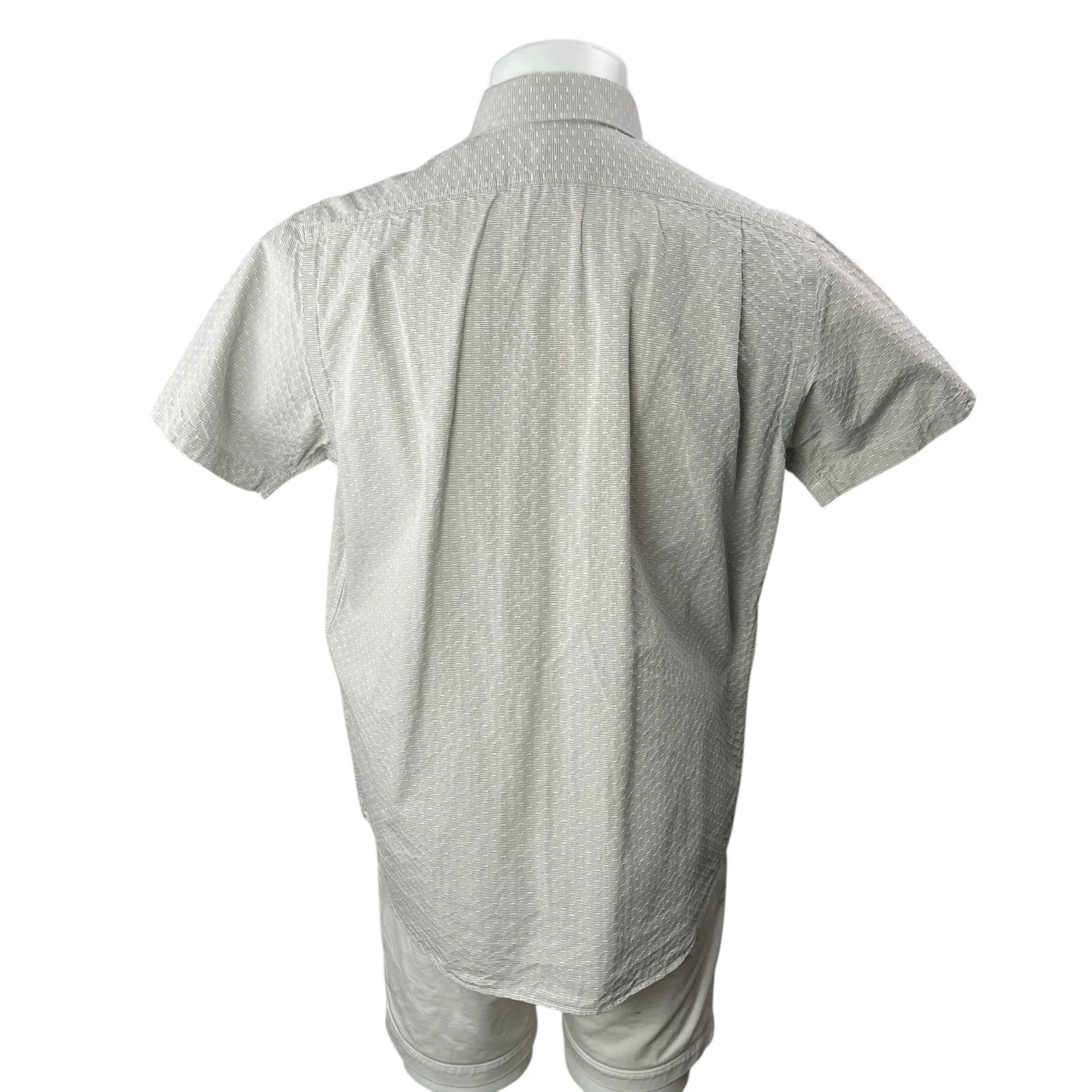 Hart Schaffner Marx Men's Gray Embroidered Short Sleeve Button Up Shirt Top Sz L - Image 2