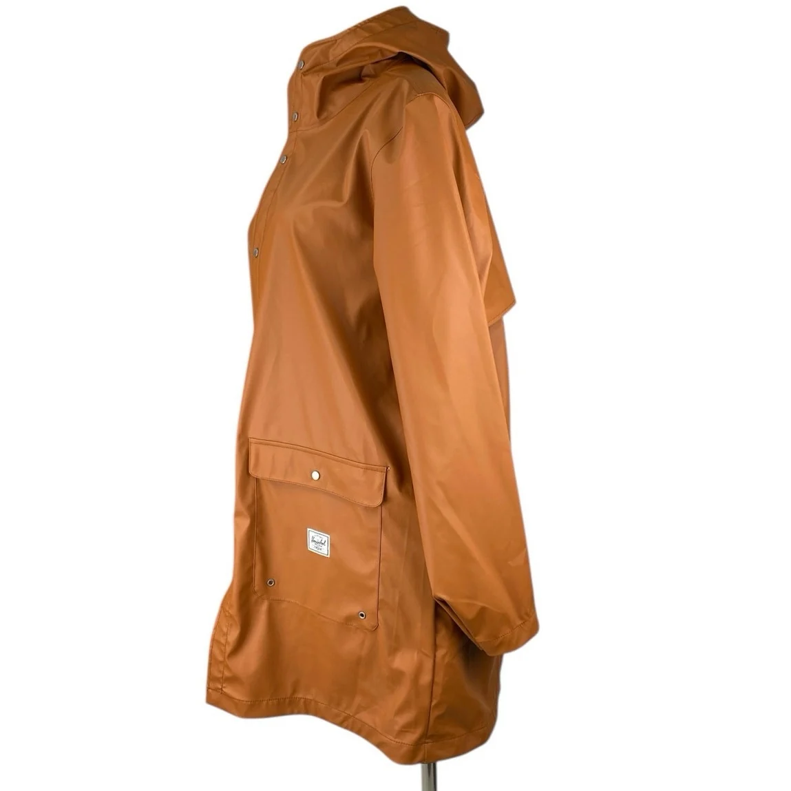 Herschel Women's Brown Long Sleeve Button Down Hooded Rain Coat Jacket Size XXL - Image 2