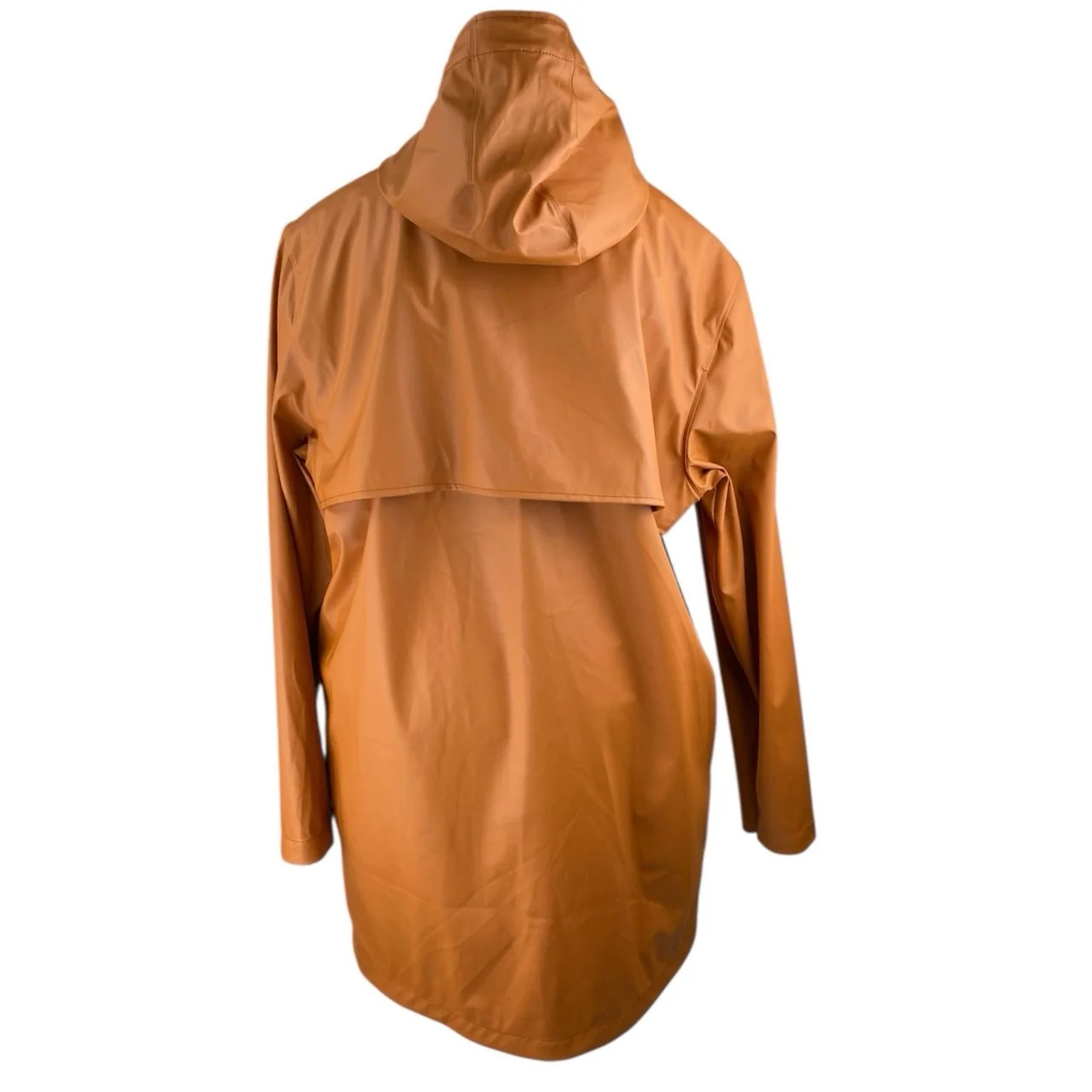 Herschel Women's Brown Long Sleeve Button Down Hooded Rain Coat Jacket Size XXL - Image 3