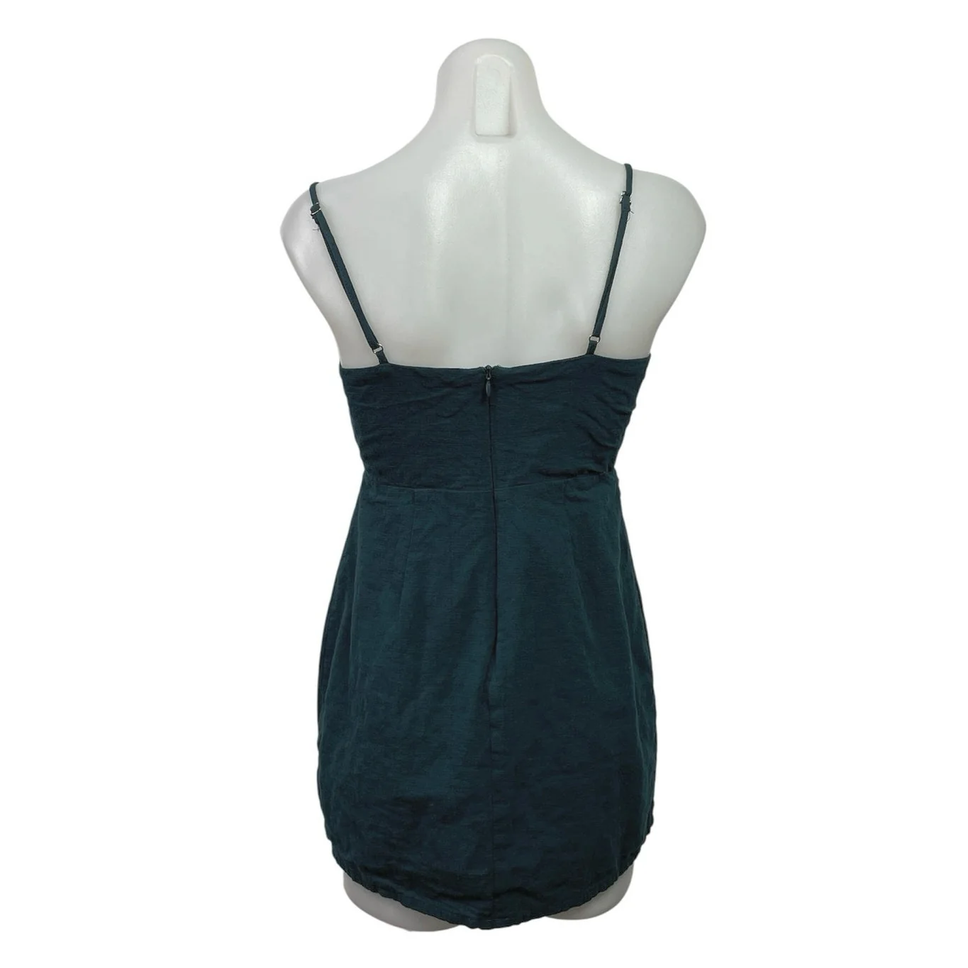 Honey Belle Sleeveless Button Up Mini Cami Tank Flare A-Line Romper Sun Dress S - Image 3