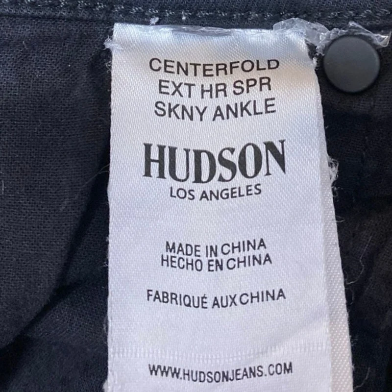 Hudson Women's Black Coated High Waisted Super Skinny Ankle Denim Jeans Size 28 - Image 6