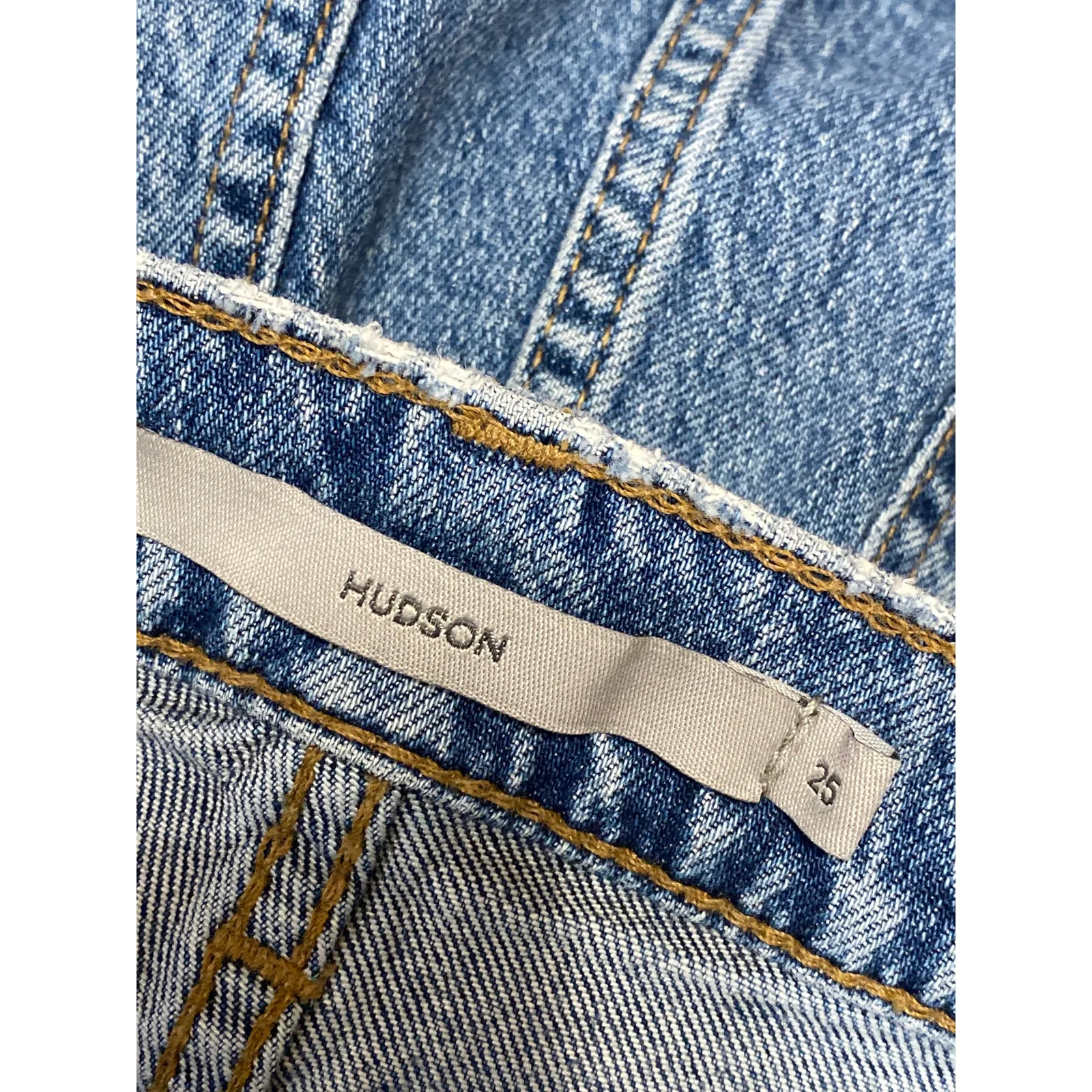 Hudson Women's Blue High Rise Raw Hem Flared Bootcut Denim Jeans Pants Size 25 - Image 3