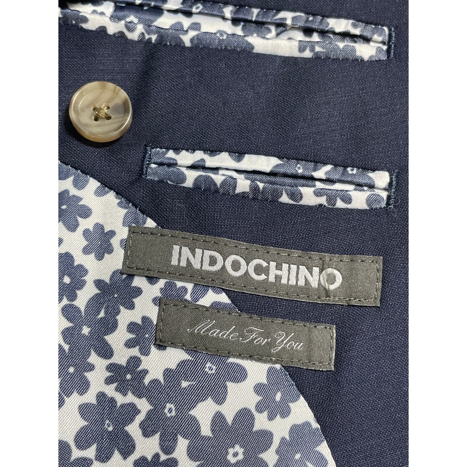 Indochino Mens Blue Classic Blazer Coat Straight Trousers Dress Pants Suit Set M - Image 10