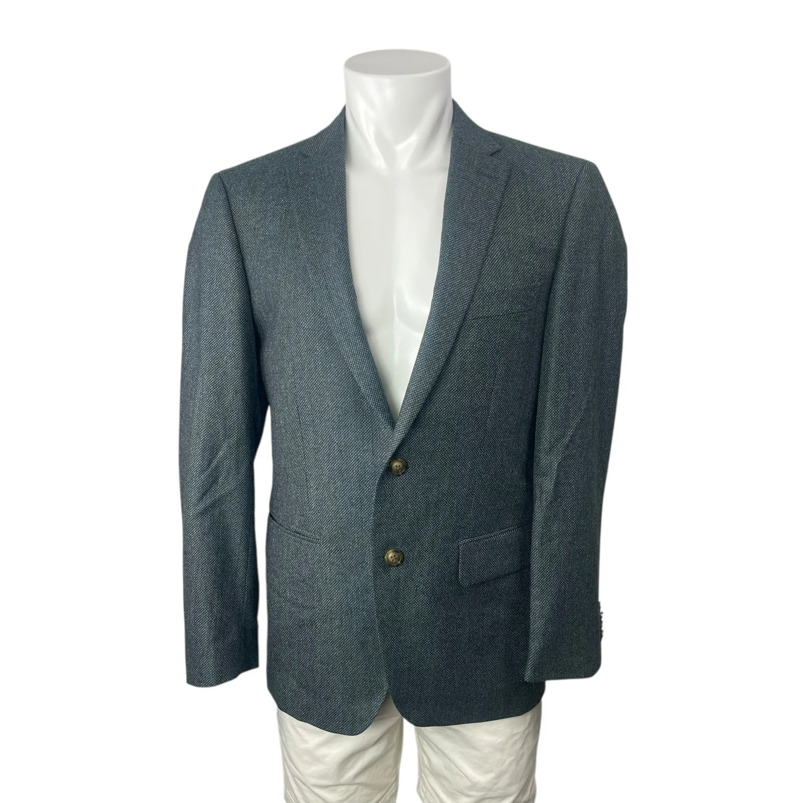 Indochino Men's Dark Gray Blazer Sport Coat Trousers Suit Jacket 2 Piece Set - Image 2