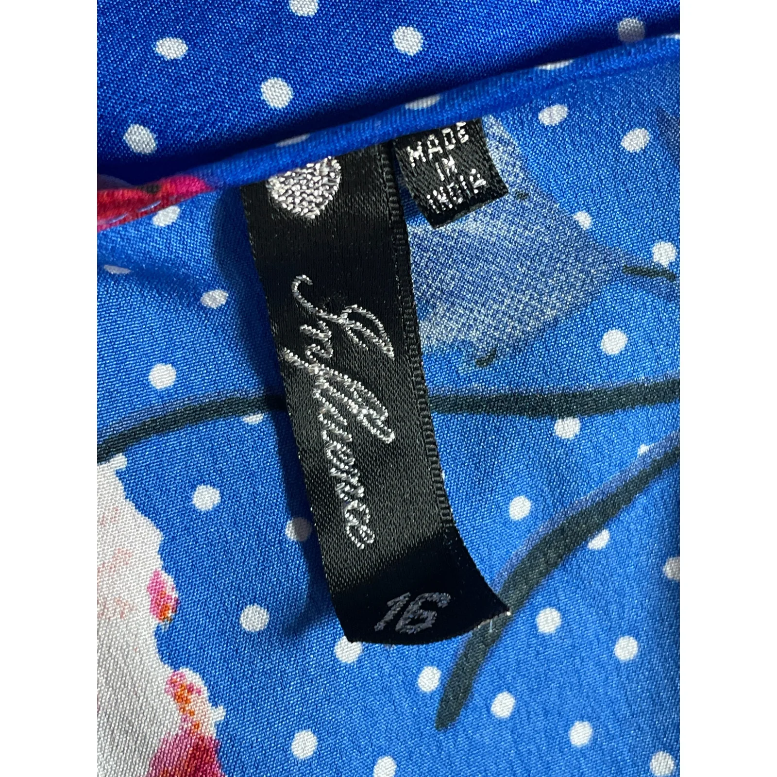 Influence Women's Blue Floral Polka Dots Long Sleeve Faux Wrap Bodysuit Top 12 - Image 5
