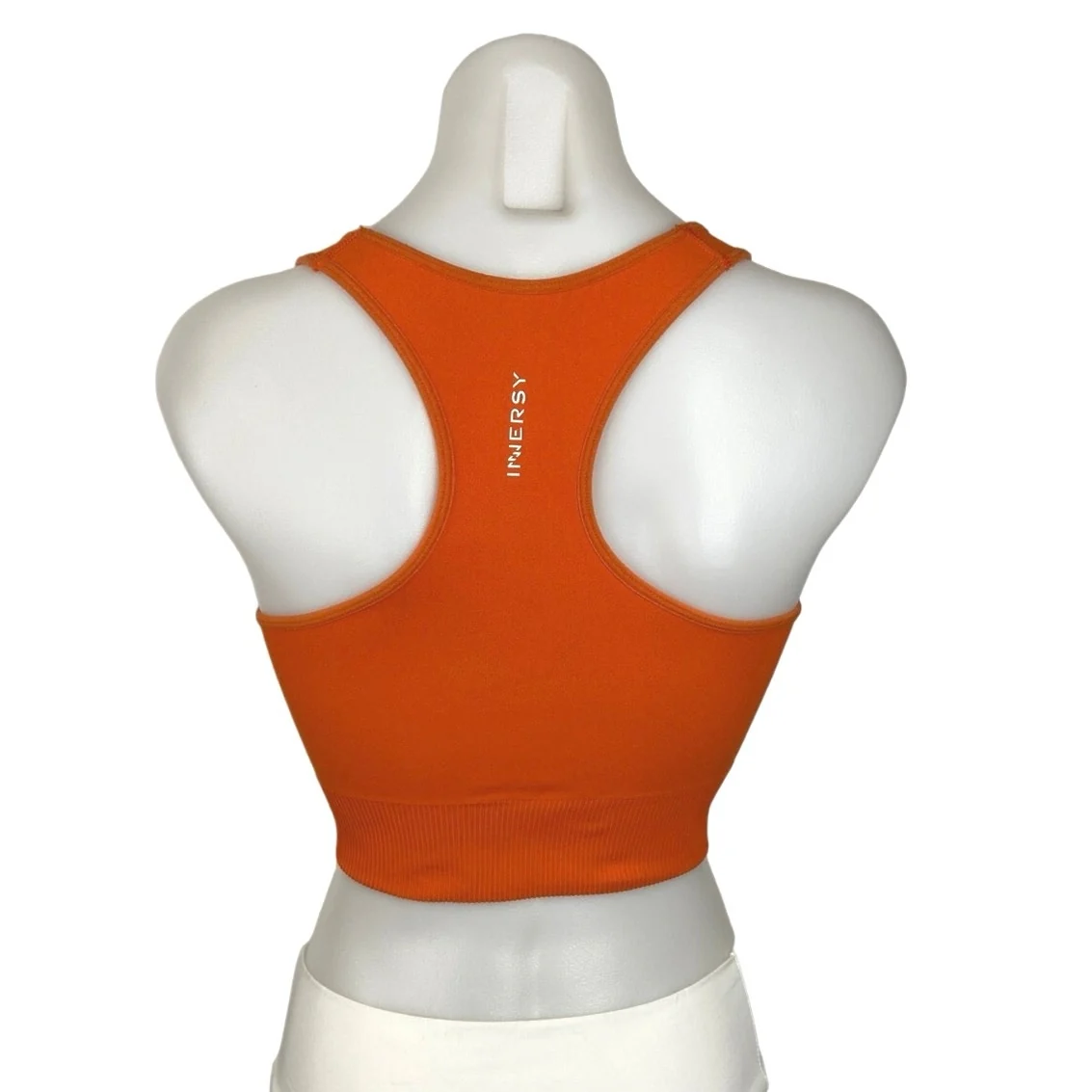 Innersy Orange Removable Pads Medium Support Racerback Sports Bra Top Size M - Image 2