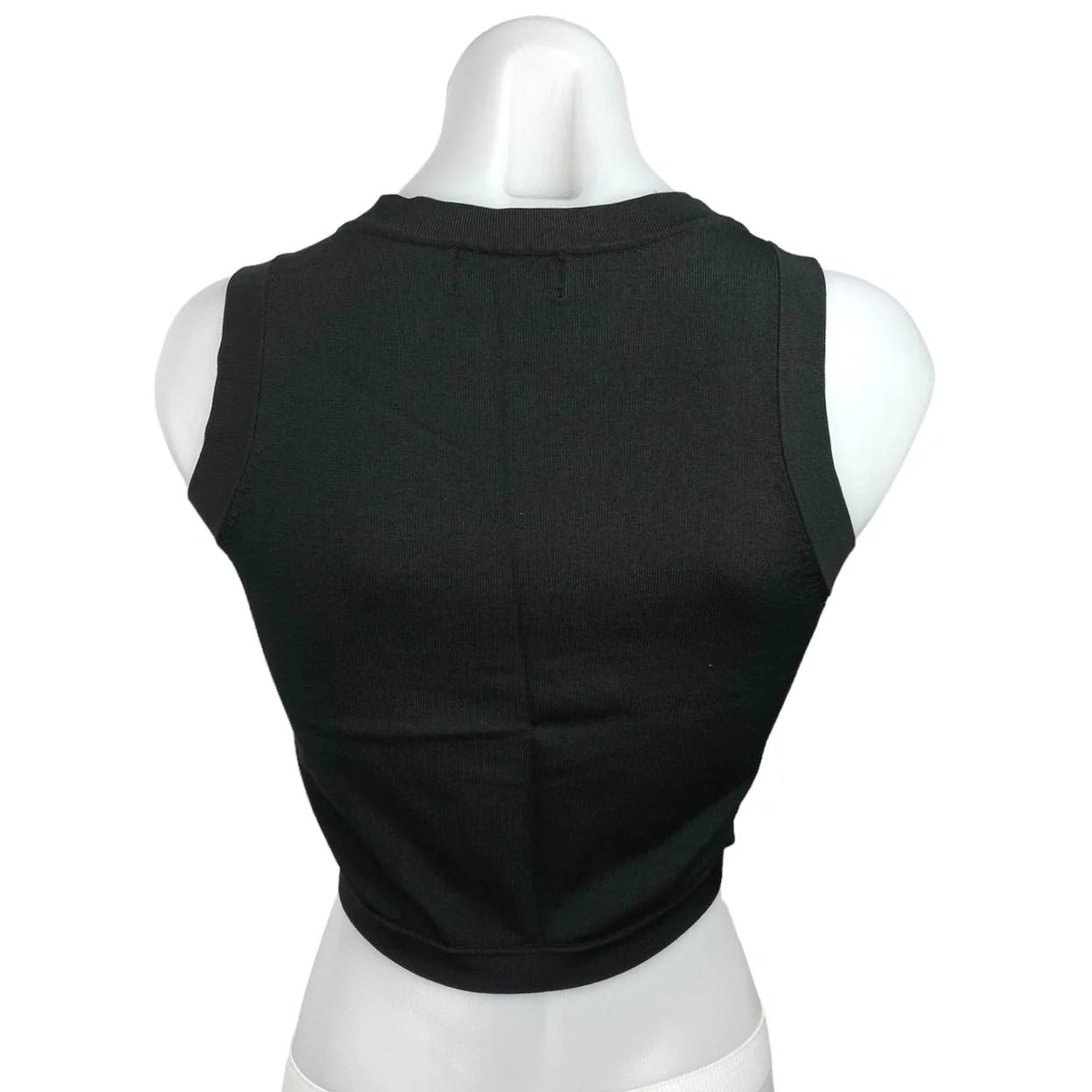 Intermix Women's Black Crew Neck Sleeveless Pullover Sports Blouse Top Size S - Image 2