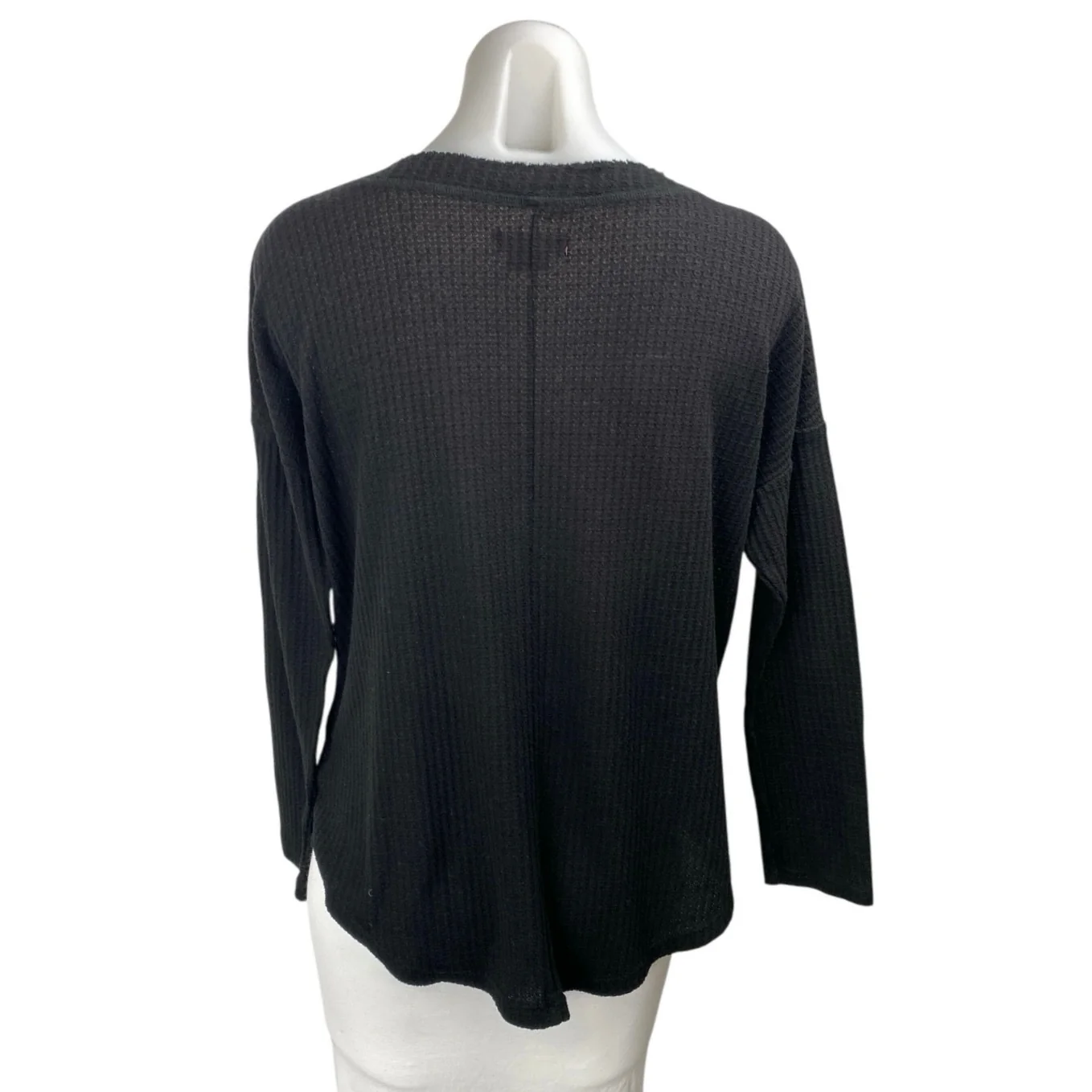 Isaac Mizrahi Black Rib Knit V-neck Button Down Long Sleeve Cardigan Sweater S - Image 2