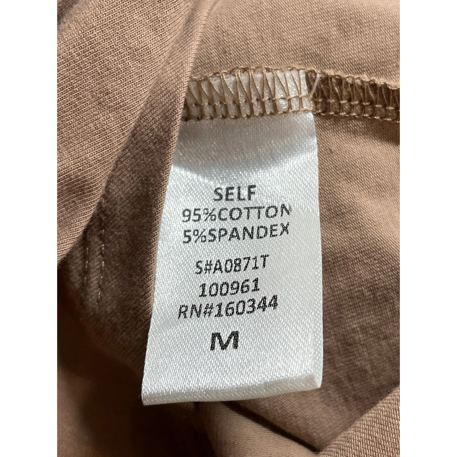 Isalis Womens Brown Tan Cutout Ruched Tie Keyhole Knot Mock Neck Crop Top Size M - Image 6