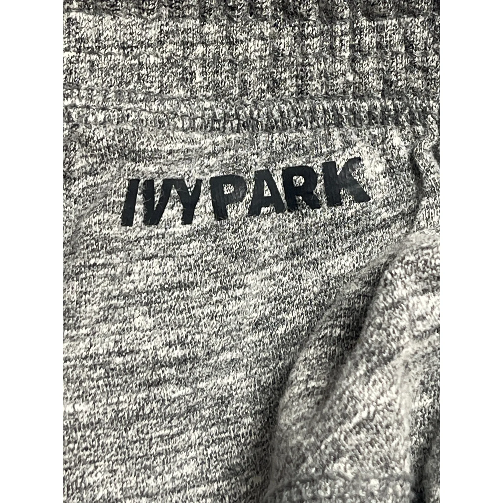 Ivy Park Women's Gray Heather Drawstring Tapered Trousers Sweatpants Joggers S - Image 4