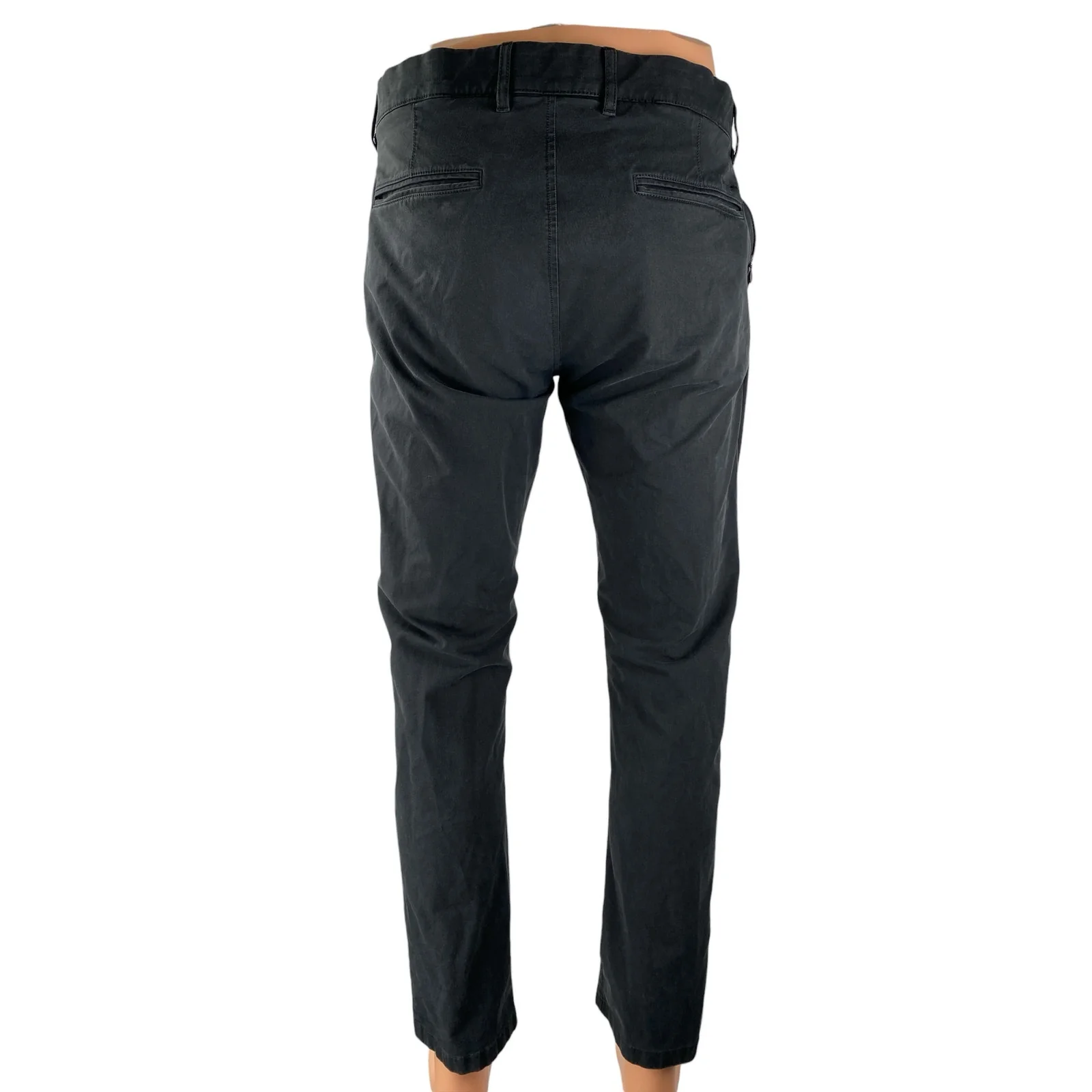 J.Crew 484 Men's Black Mid Rise Slim Straight Chino Trousers Tech Pants Size S - Image 2