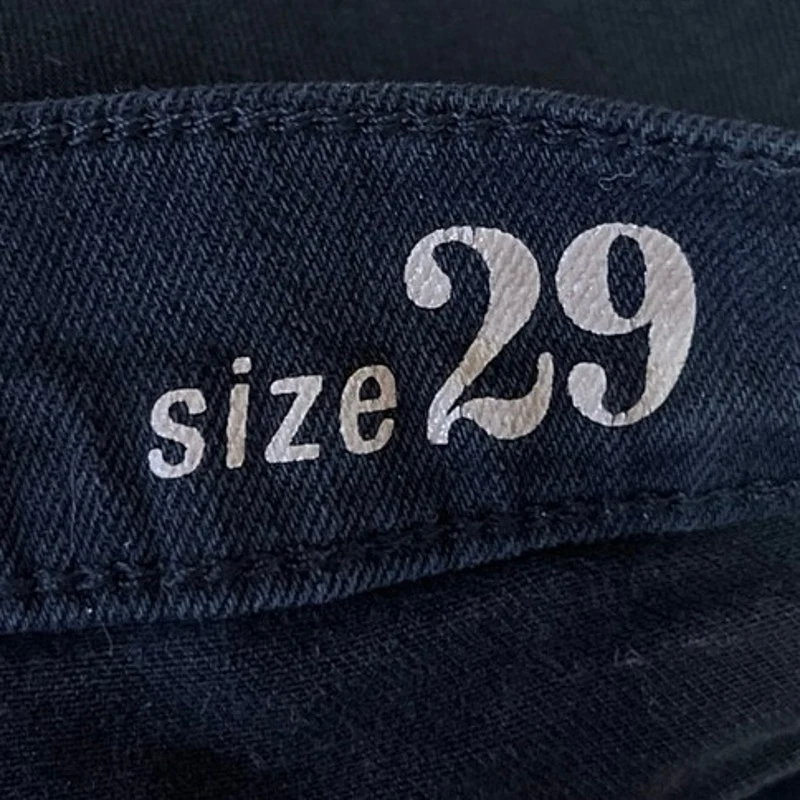 J. Crew Black Ripped Distressed Mid Rise Ankle Stretch Skinny Jeans Size 29 - Image 5