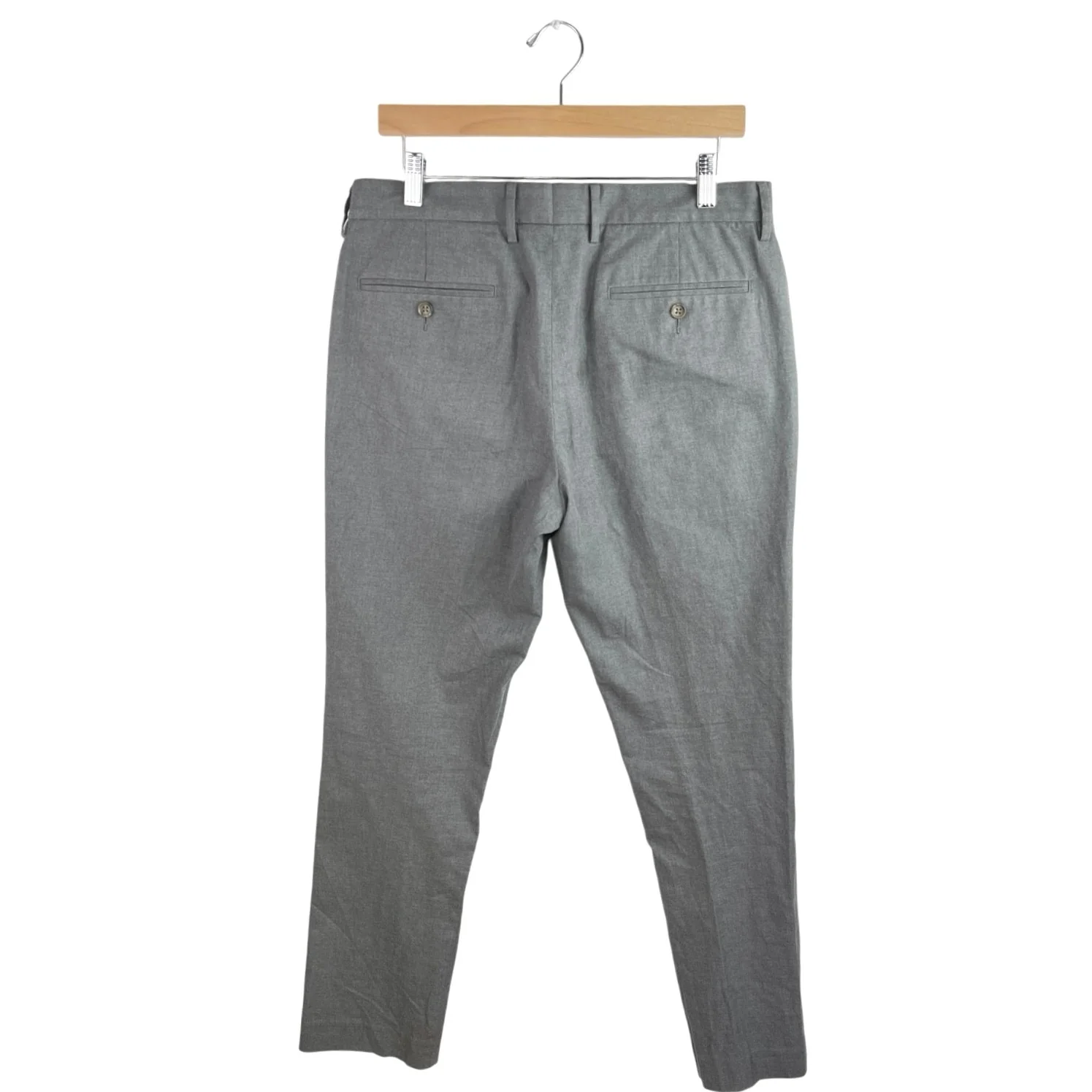J.Crew Bowery Men's Gray Straight Leg Career Trouser Dress Pants Size 32x32 - Image 2