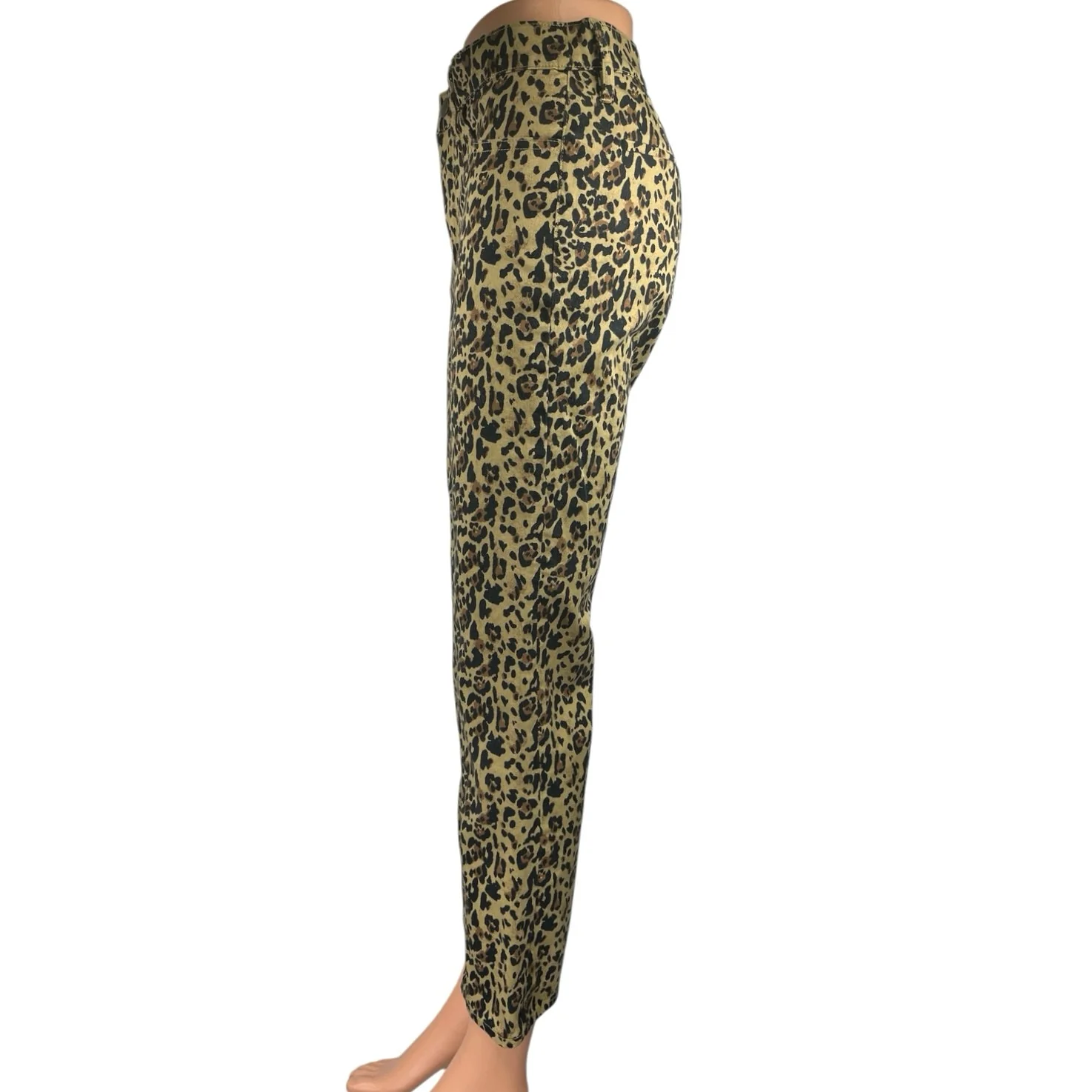 J.Crew Brown Black Leopard Animal Print Straight Bootcut Trouser Pants Jeans 27 - Image 2