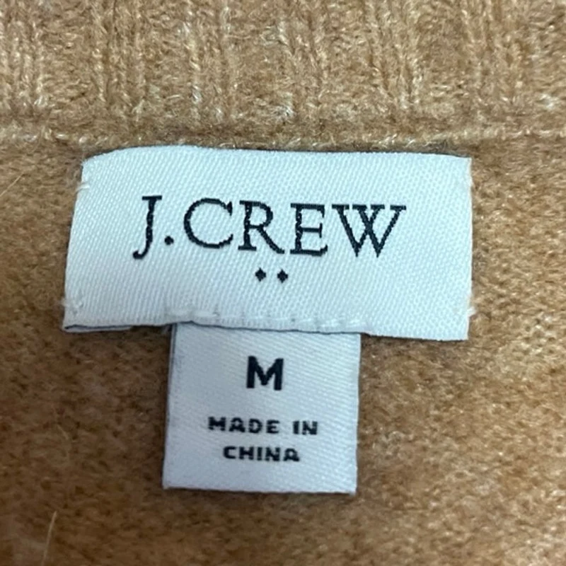 J.Crew Brown Wool Knit Crew Neck Long Sleeve Pull On Tunic Sweater Dress Size M - Image 4