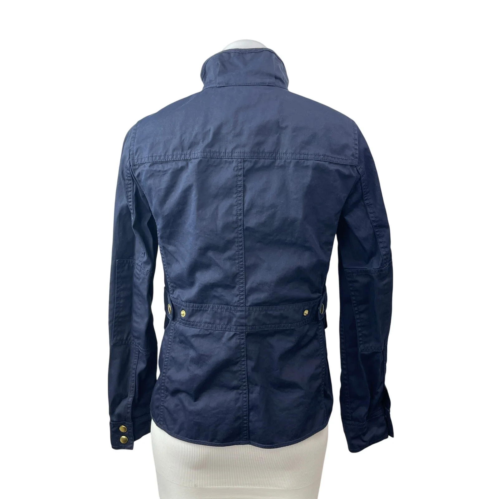 J.Crew Downtown Blue Long Sleeve Boyfriend Military Utility Field Coat Jacket XS - Image 5