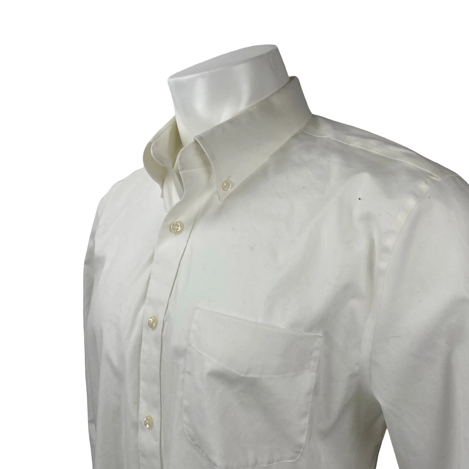 J.Crew Men's White Slim Fit Pocket Career Long Sleeve Button Down Shirt Top Sz L - Image 2