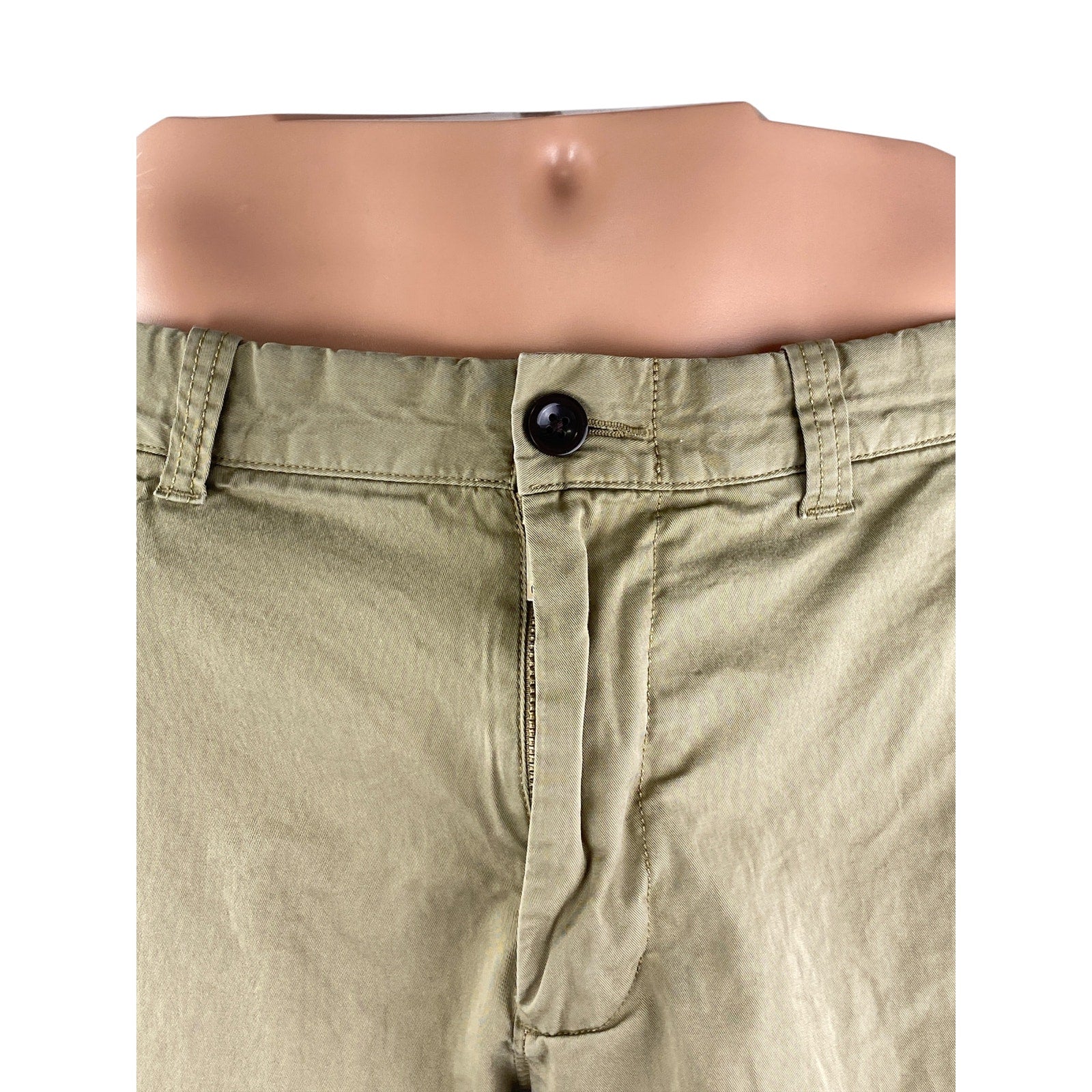 J.Crew Stretch Mens Khaki Cotton High Rise Slim Straight Chino Bermuda Shorts 33 - Image 2