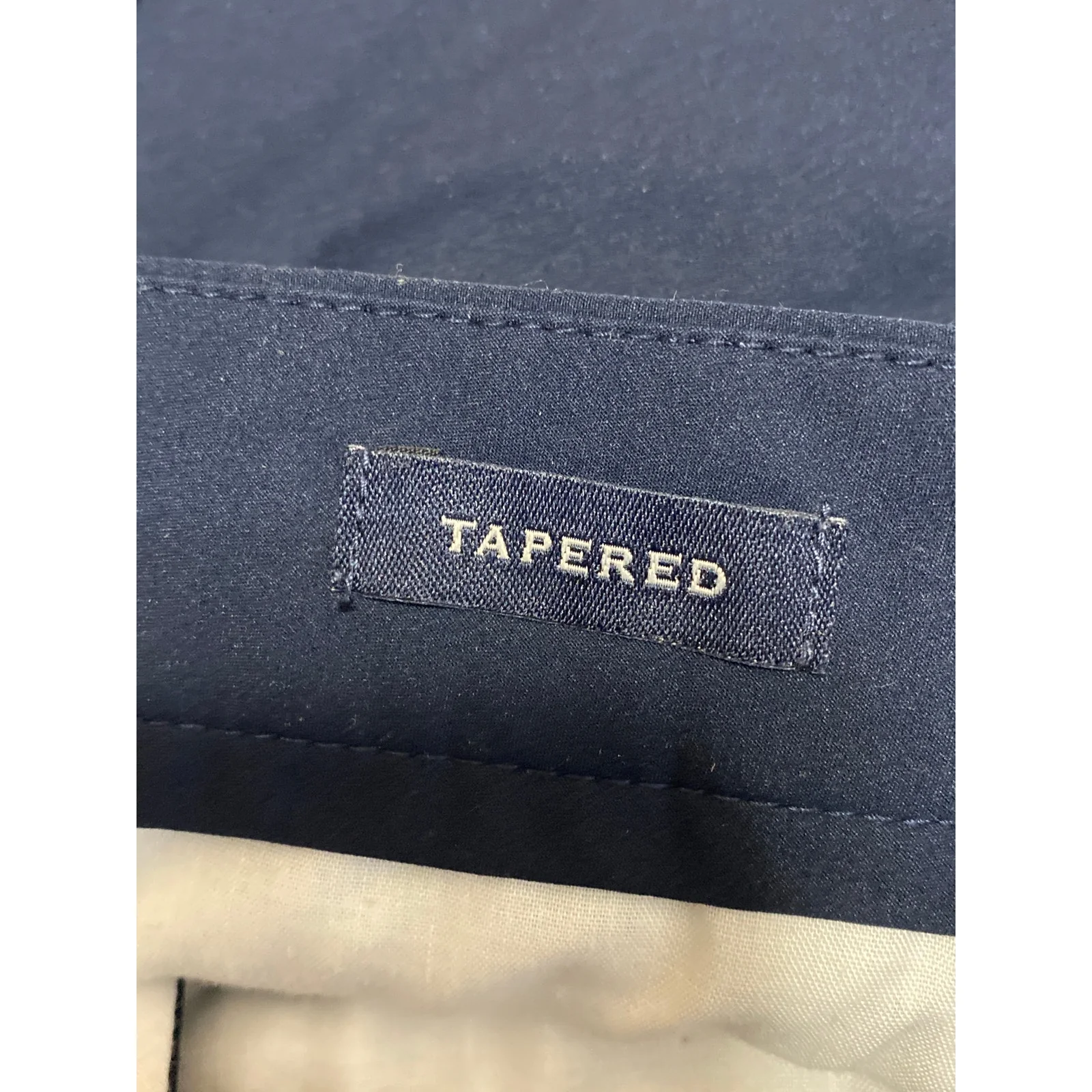 J.Crew Thompson Flex Tapered Men's Navy Blue Mid Rise Chino Trousers Pants 35 - Image 6