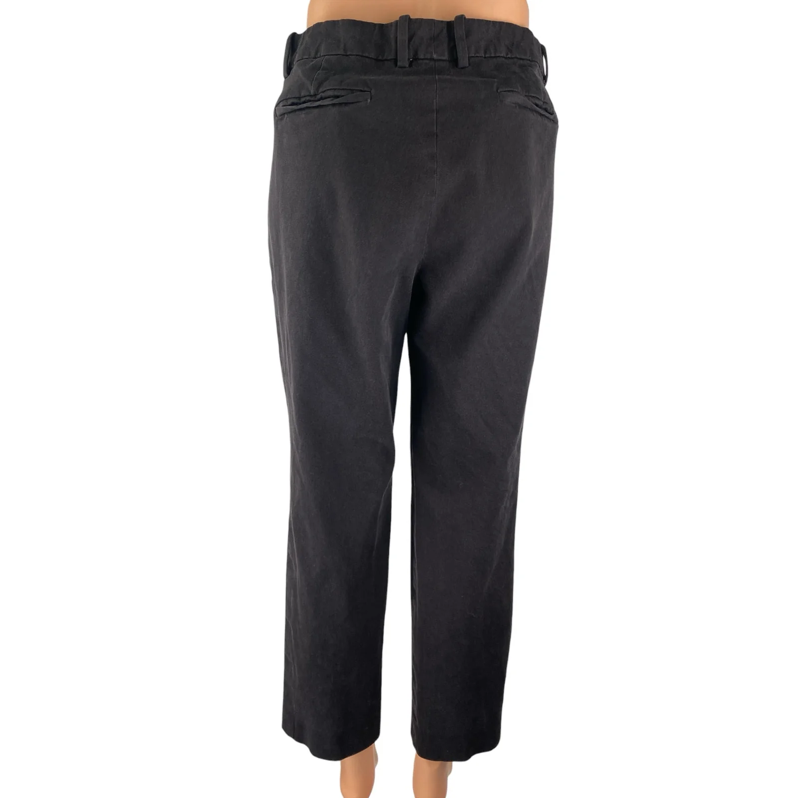 J.Crew Women's Black High Waisted Straight Leg Pockets Trousers Dress Pants 14 - Image 2