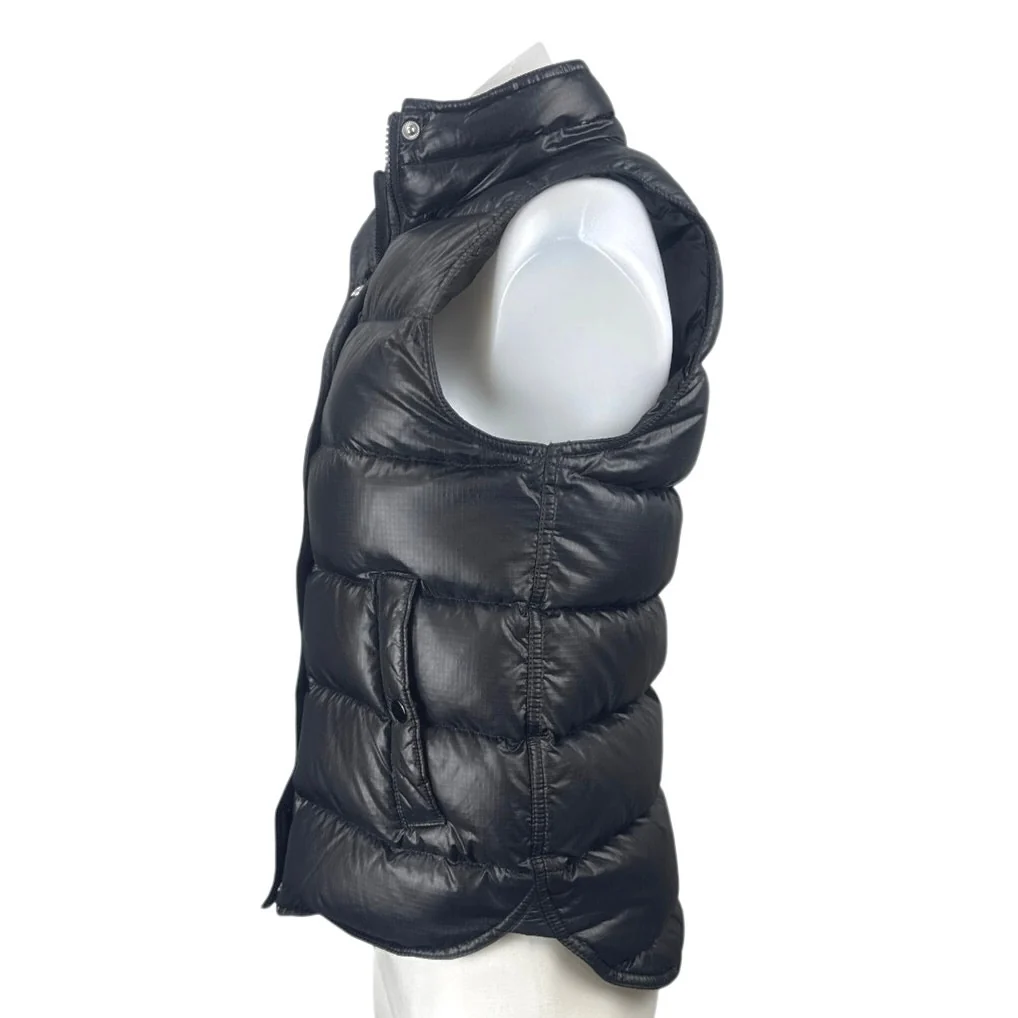 J.Crew Women's Black Insulated Down Zip Up Puffer Quilted Coat Vest Jacket XS - Image 2