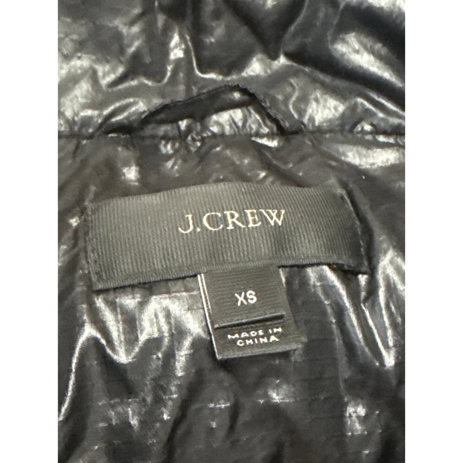 J.Crew Women's Black Insulated Down Zip Up Puffer Quilted Coat Vest Jacket XS - Image 4