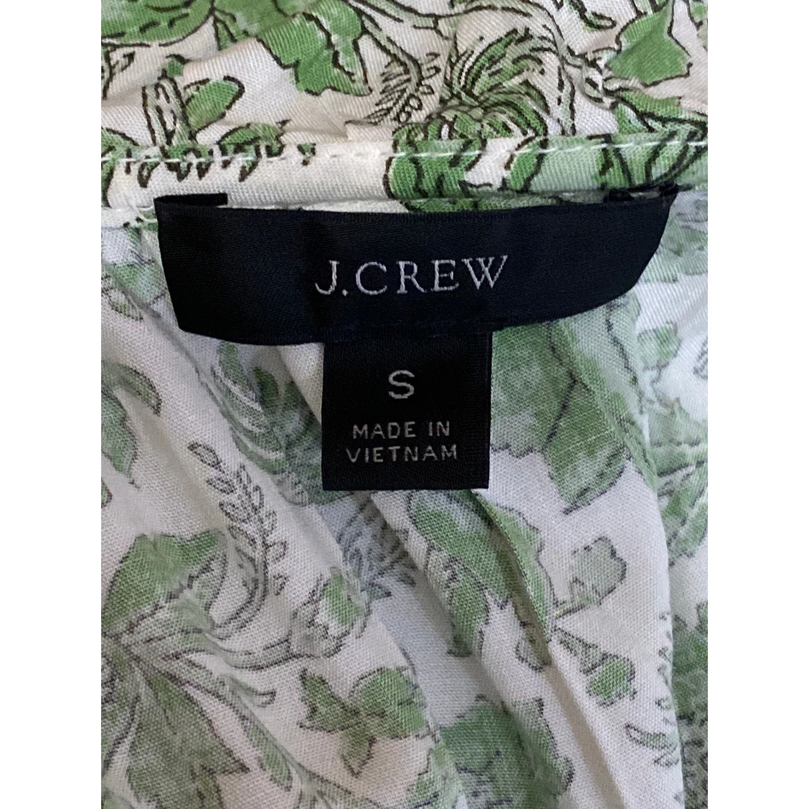 J.Crew Women's Green Floral Ruffle Sleeveless Cami Tank A Line Maxi Dress Size S - Image 5