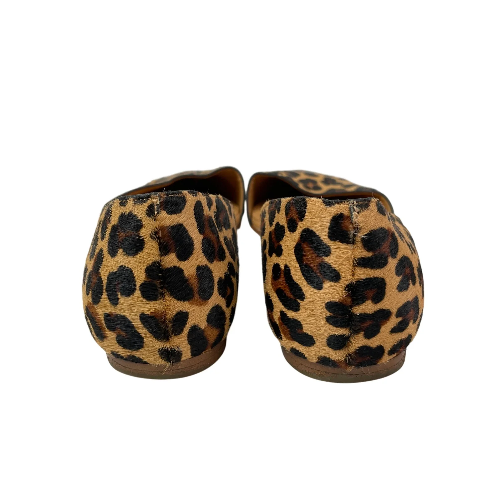 J.Crew Zoe Women's Leopard Print Calf Hair Open Side Pointed Toe d'Orsay Flats 9 - Image 4