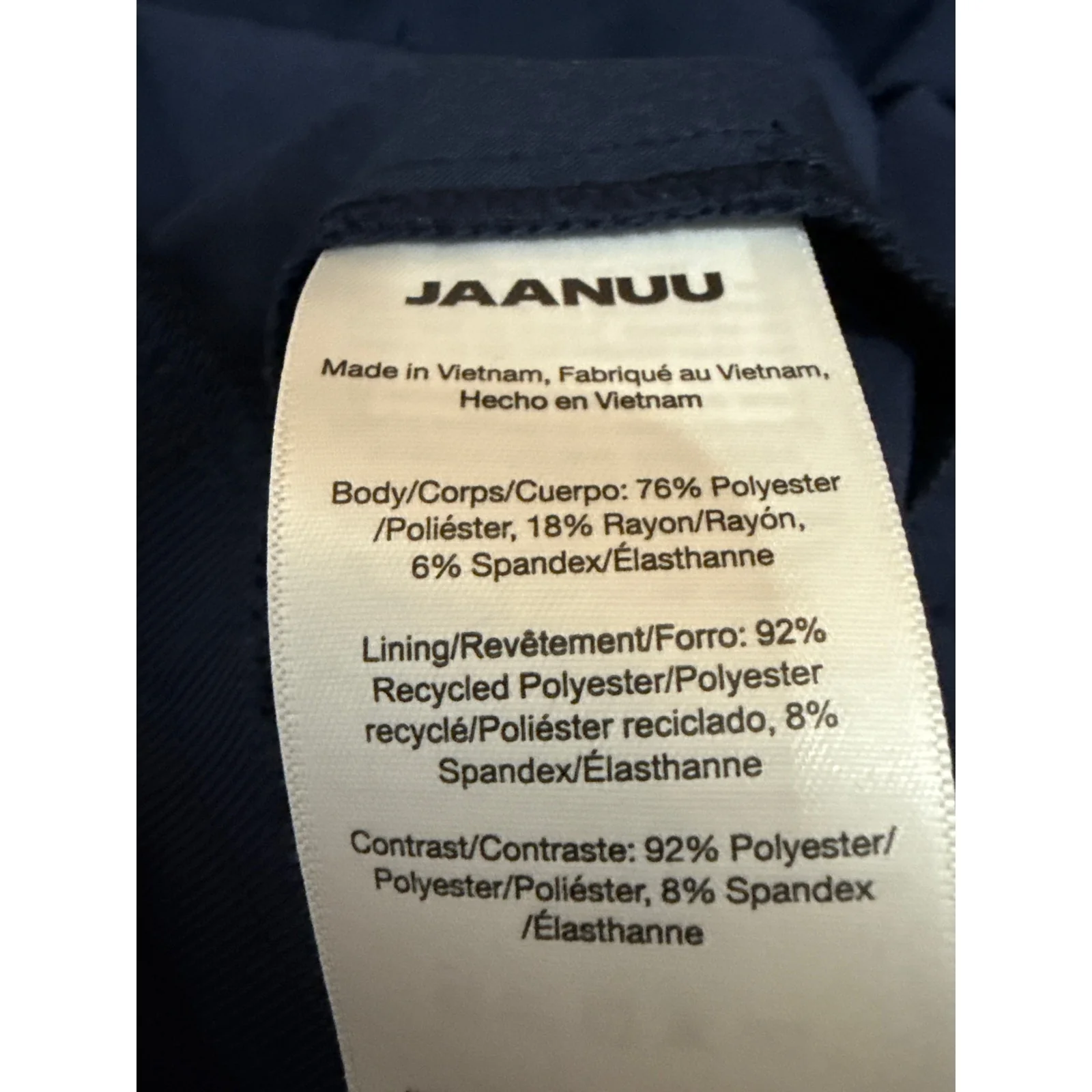 Jaanuu Womens Navy Blue High Rise Drawstring Straight Trousers Sweat Pant Size M - Image 4
