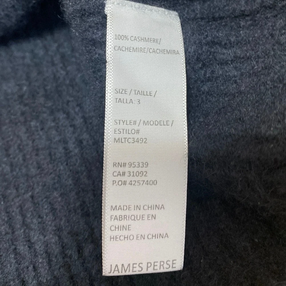 James Perse Women's Black 100% Cashmere Knit Hoodie Hooded Sweater Top Size 3 - Image 4