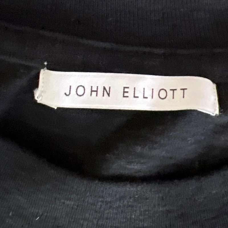 John Elliott Men's Black Short Sleeve Crew Neck Basic T Shirt Tee Top Size M - Image 3