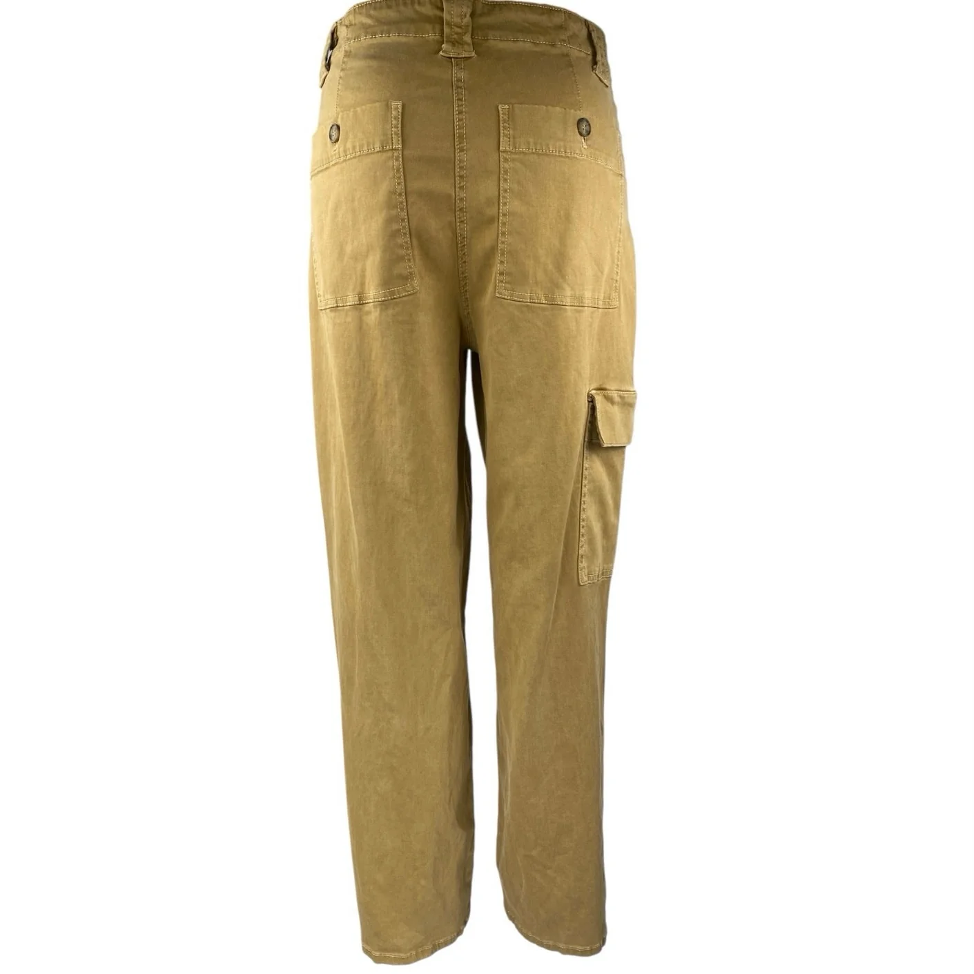 Joie Women's Brown Tan High Waisted Straight Leg Cargo Chino Trousers Pants 10 - Image 3