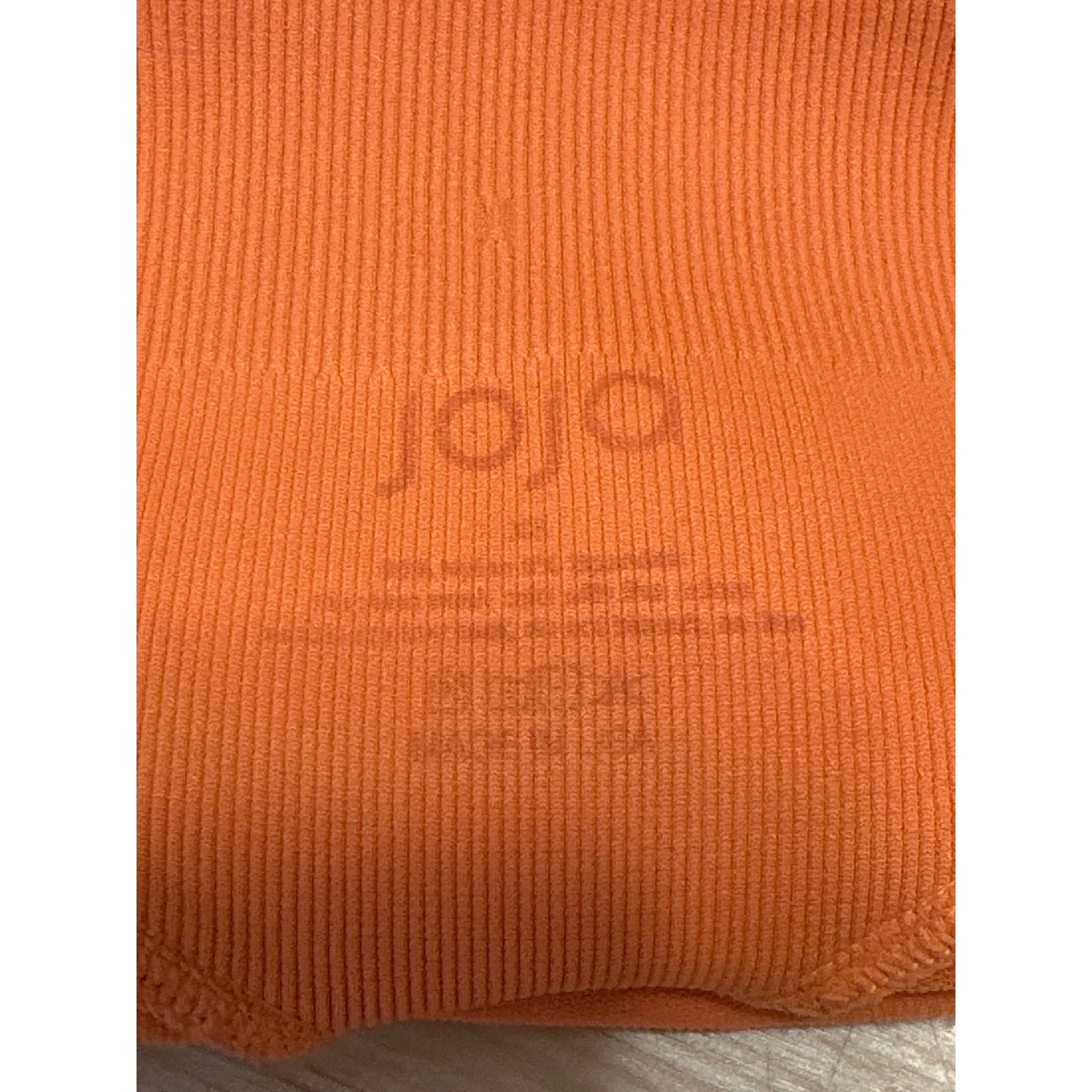 Joja Women's Orange Ribbed Mid Rise Skinny Activewear Yoga Leggings Pants Sz XS - Image 4