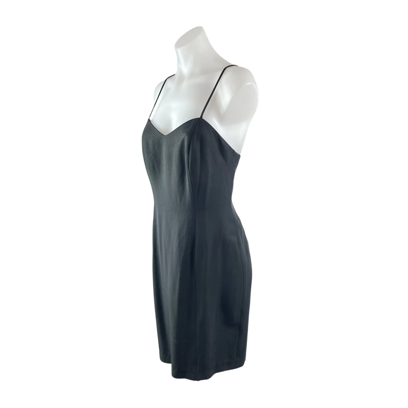 Joseph Ribkoff Black Sleeveless Cami V Neck Camisole Tank Mini Sheath Dress 8 - Image 3
