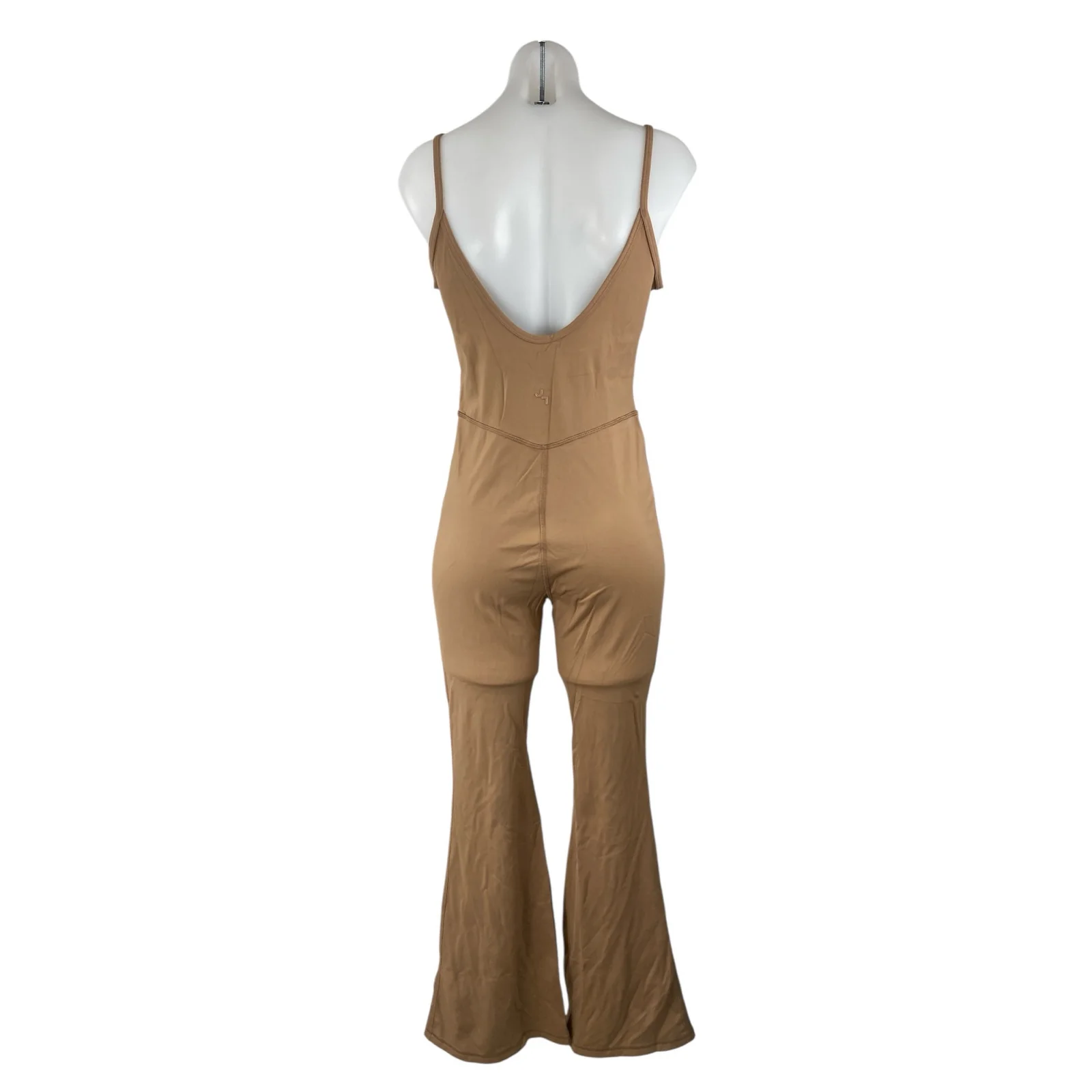 JoyLab Freestyle Flare Women's Brown Sleeveless One Piece Jumpsuit Romper Size M - Image 4