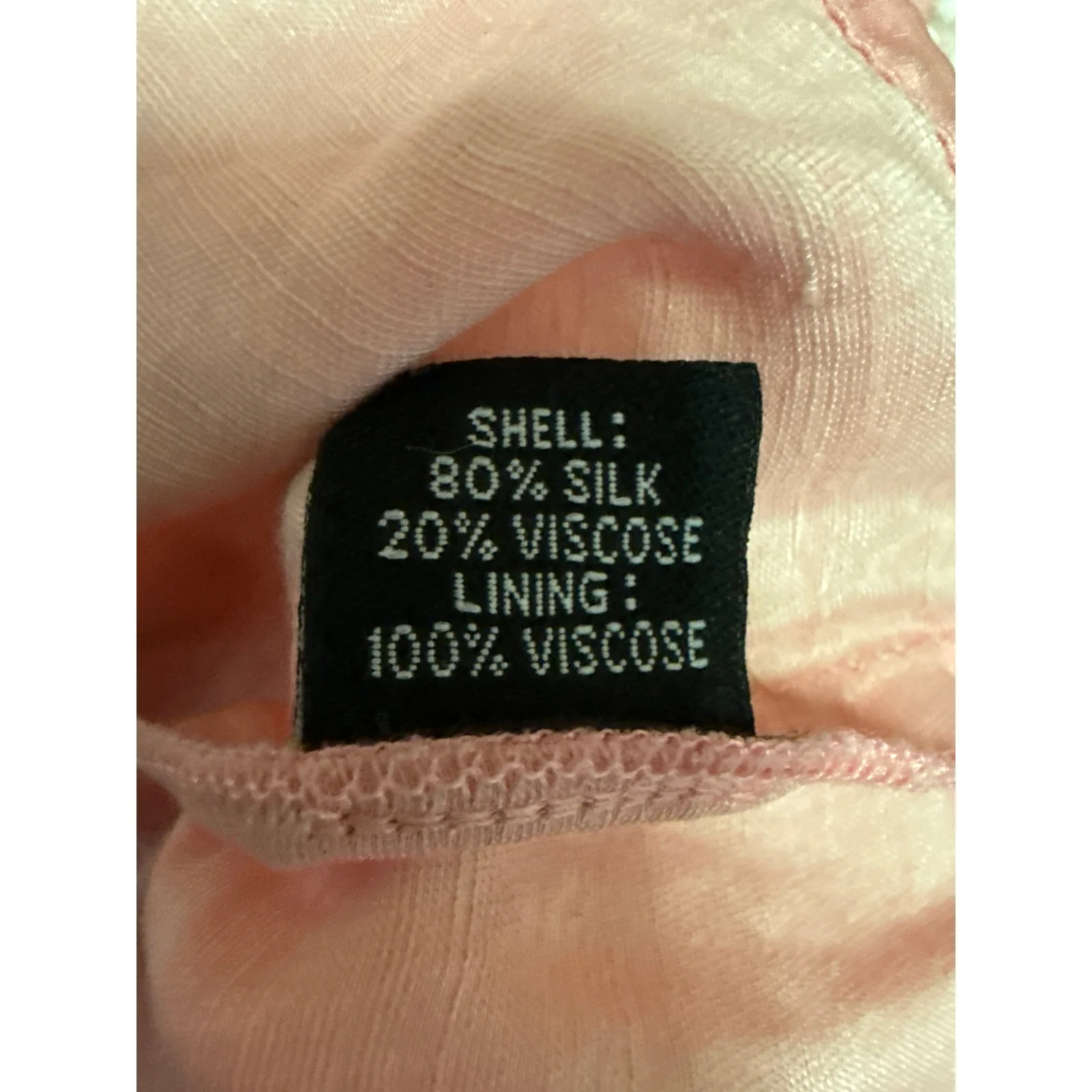 Karina Grimaldi Silk Satin Pink Floral Long Sleeve Embroidered Blouse Top Size S - Image 7
