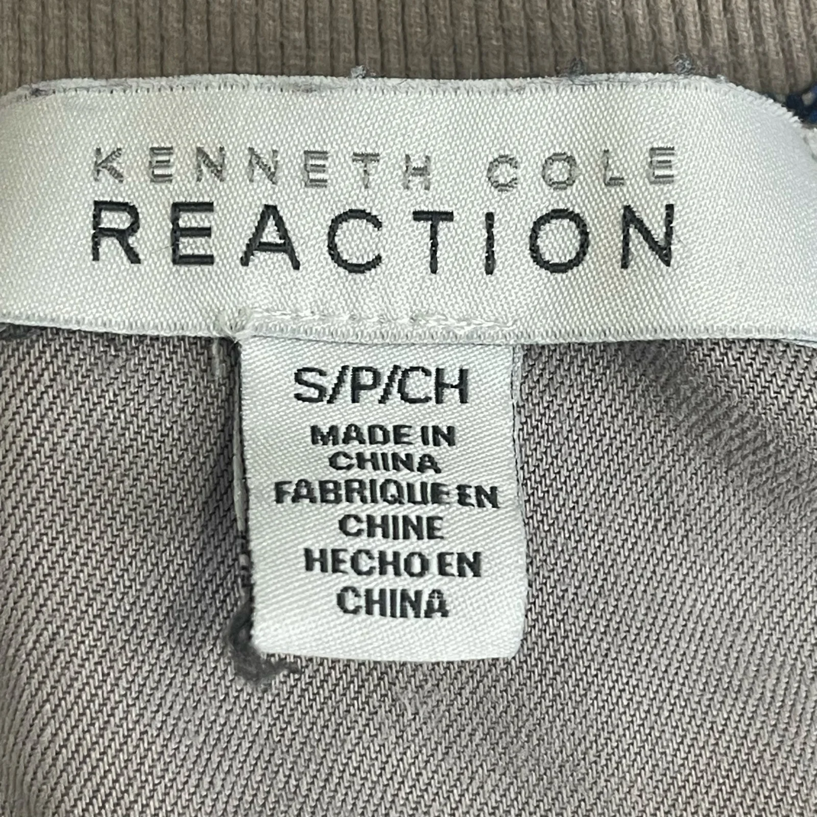 Kenneth Cole Reaction Gray Long Sleeve Full Zip Moto Bomber Coat Jacket Size S/P - Image 3