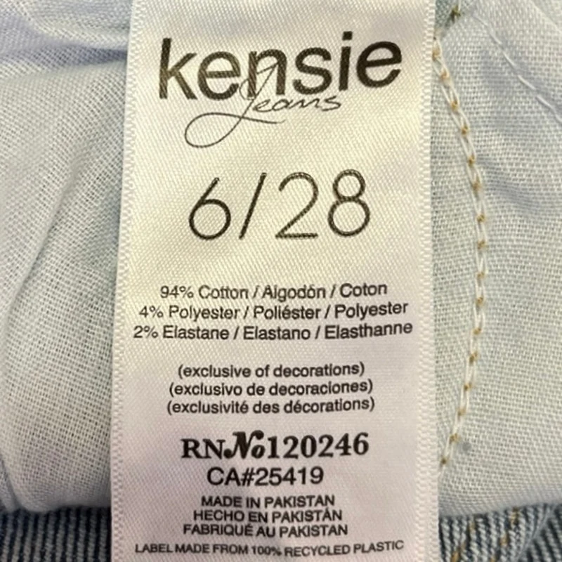 Kensie Women's Blue Ultimate High Rise Skinny Distressed Crop Denim Jeans Size 6 - Image 6