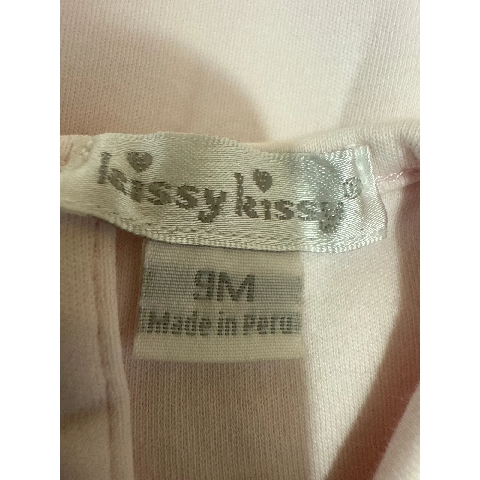 Kissy Kissy Baby Girls Pink Long Sleeve Ruffle Frogsuit One Piece Onesie Size 9M - Image 5