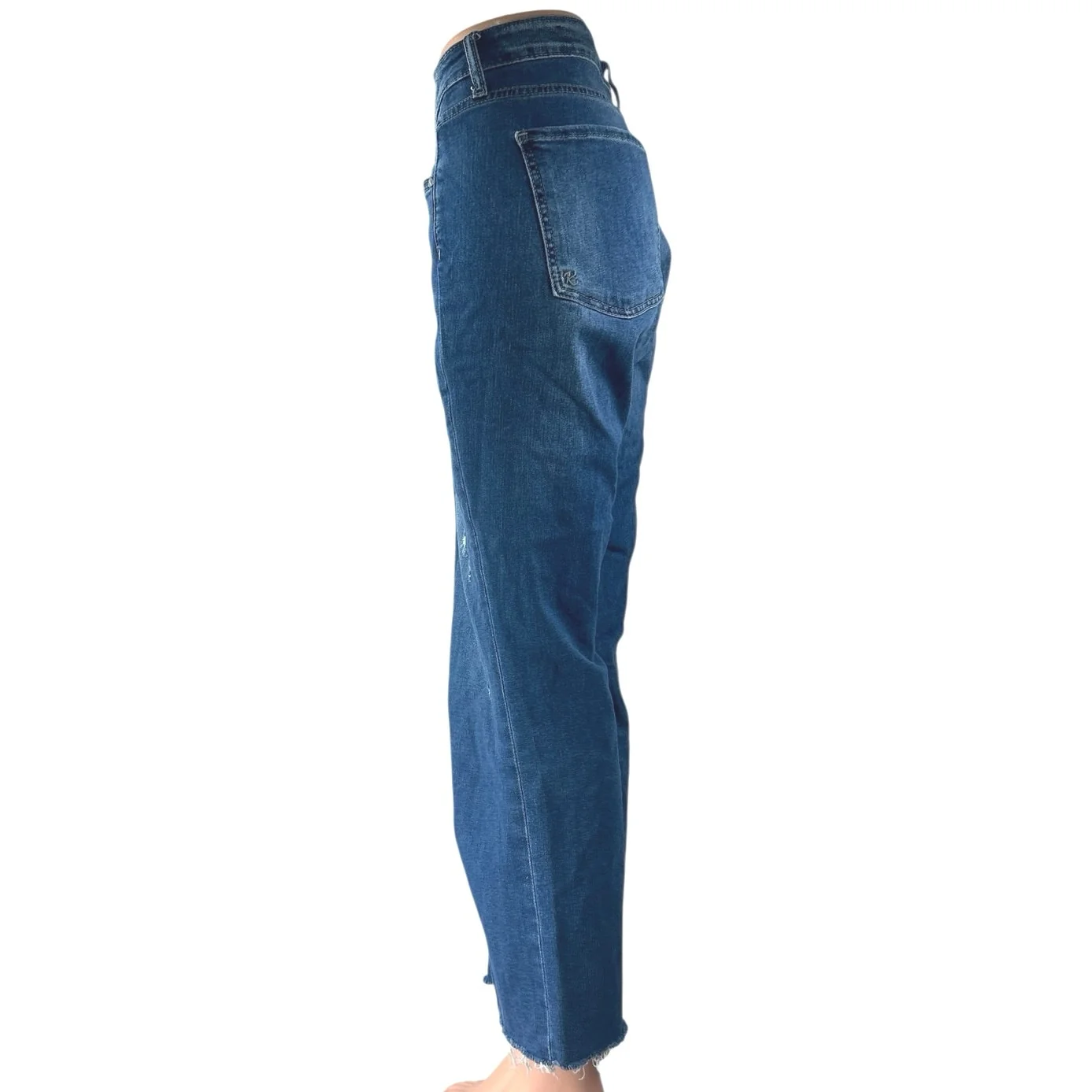 KUT From the Kloth Women's Blue High Waist Baggy Wide Leg Denim Jeans Size 18. - Image 2