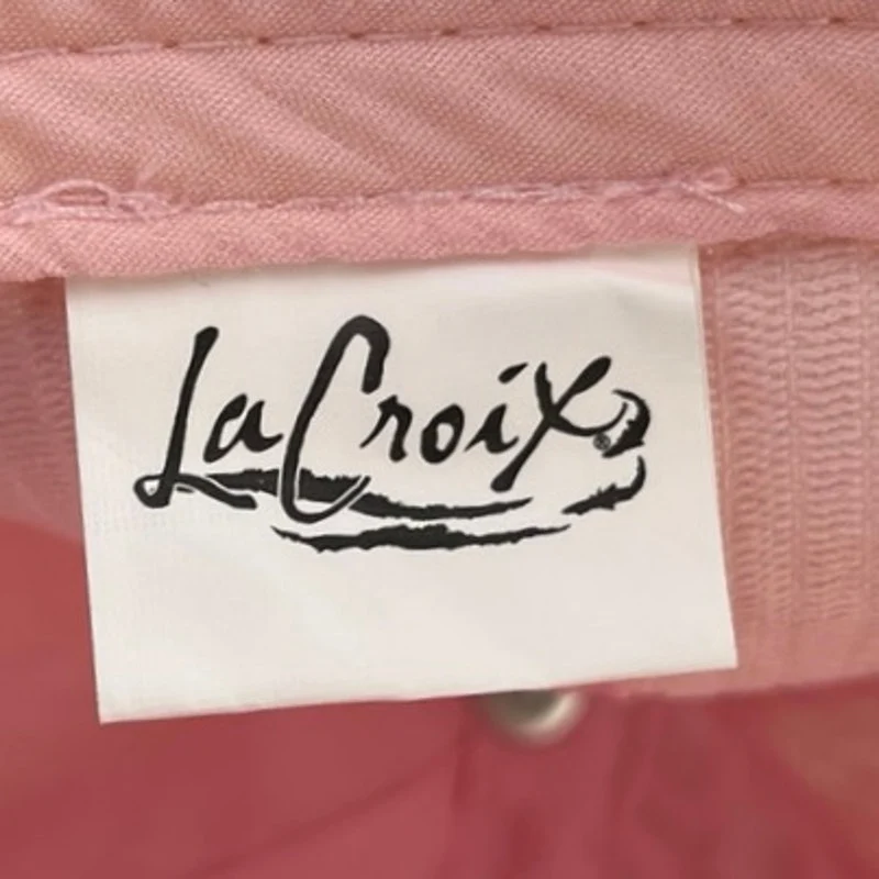 La Croix Pink Corduroy Soda Can Cherry Embroidered Adjustable Baseball Cap Hat S - Image 5