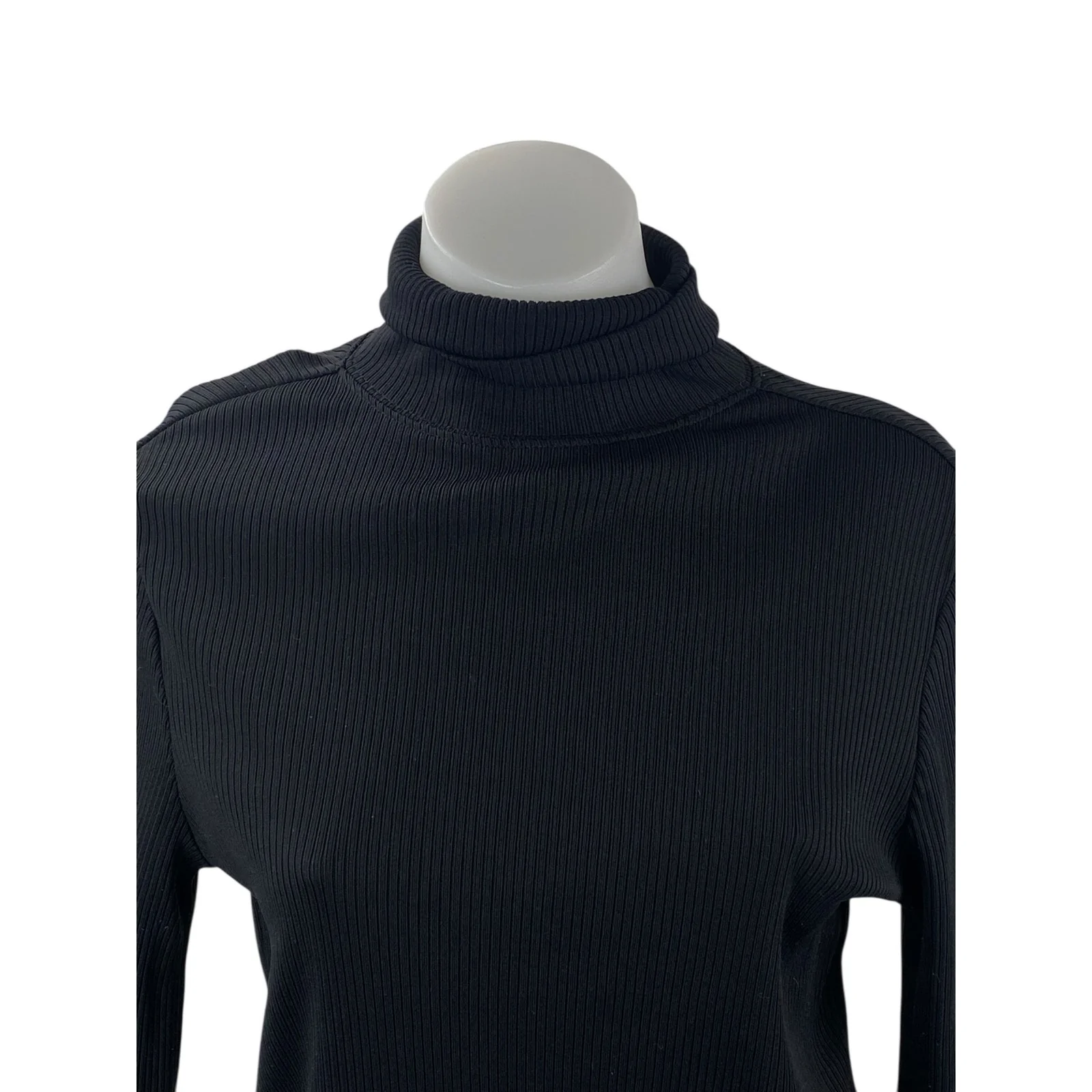 Le31 Par Simons Women's Black Ribbed Knit Long Sleeve Turtleneck Sweater Top XS - Image 2