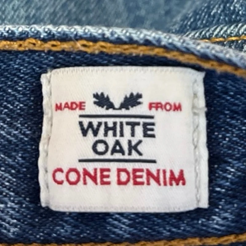 Levi’s White Oak Cone Blue Denim High Waist Button Fly Cuffed Jean Shorts Sz 26 - Image 5